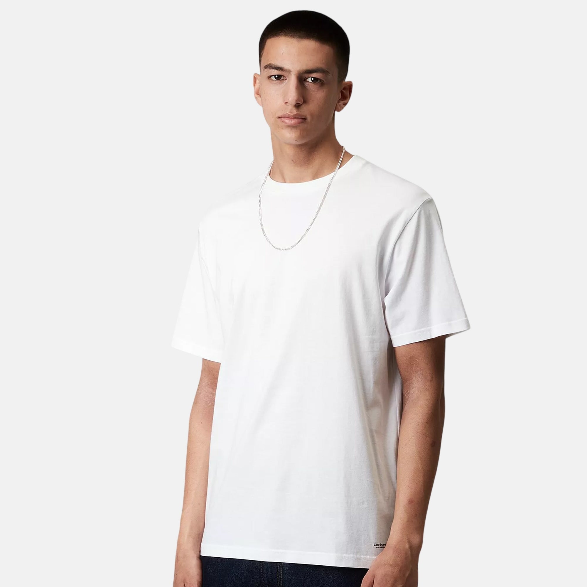 Carhartt WIP Standard Crew Neck T-Shirt 2 Pack White White - SPR079-S - northern threads uk