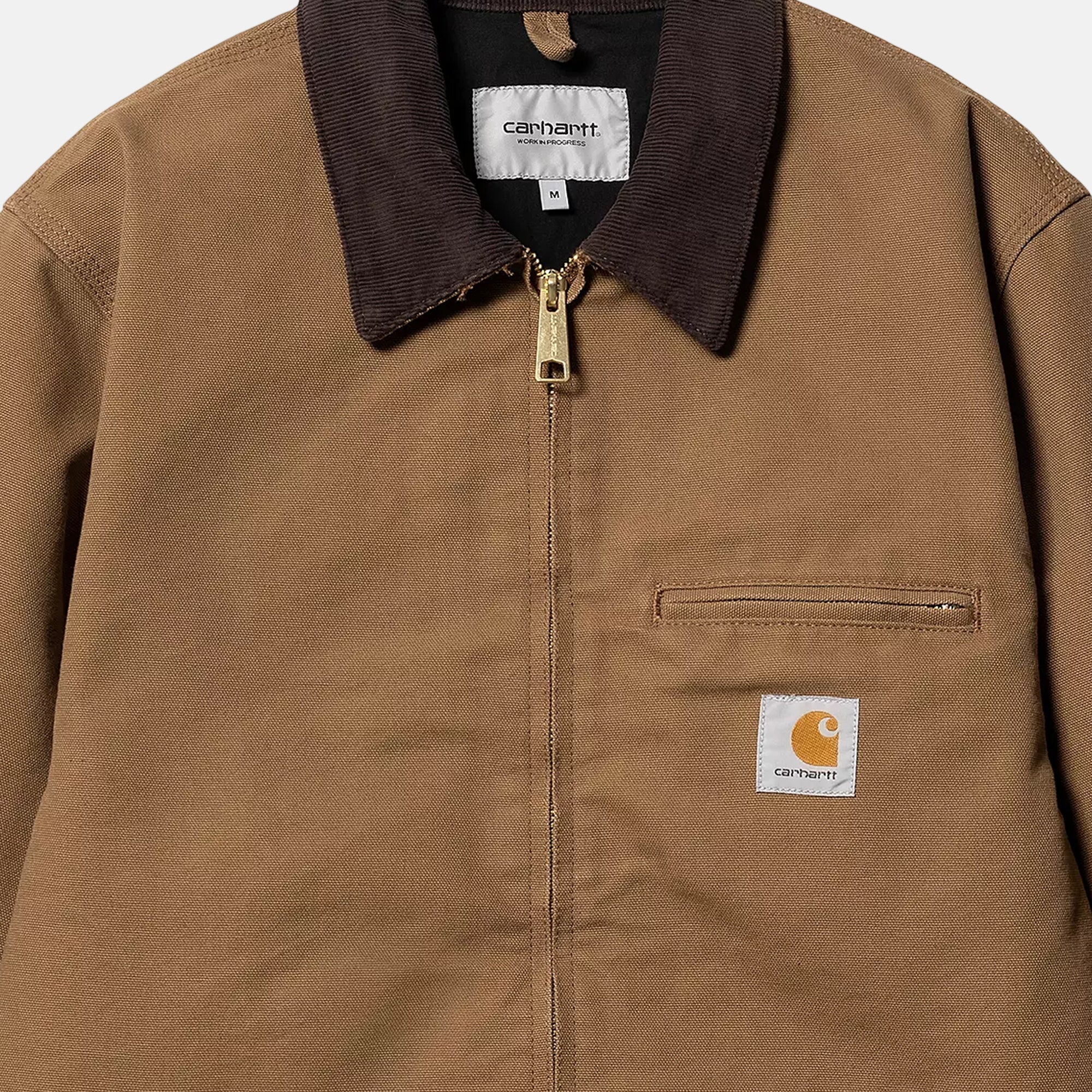 Carhartt WIP Summer Detroit Jacket Hamilton Brown Tobacco Rinsed - SPR375-S - northern threads uk