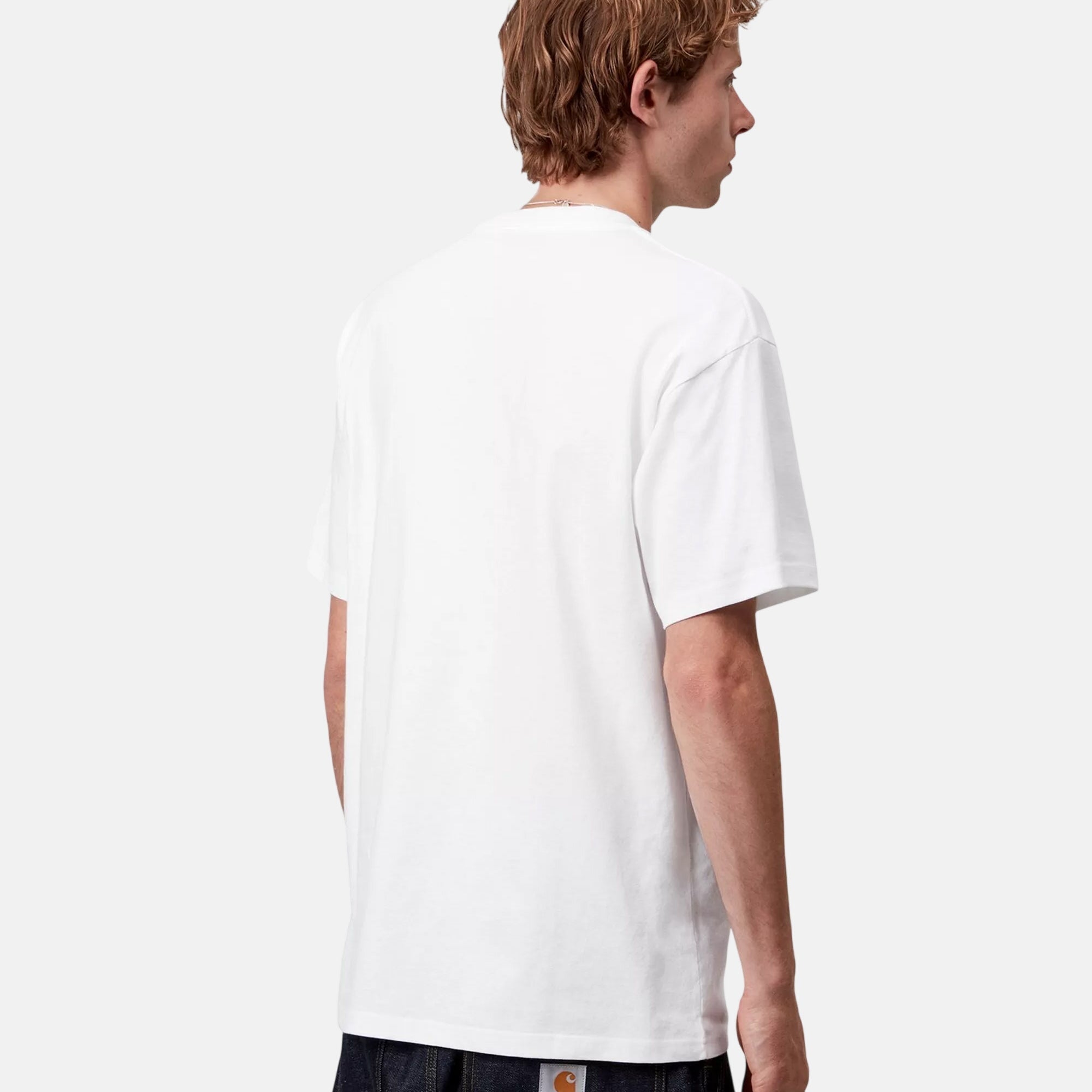 Carhartt WIP Wiptopia Script T-Shirt White Blue - SPR569-M - northern threads uk