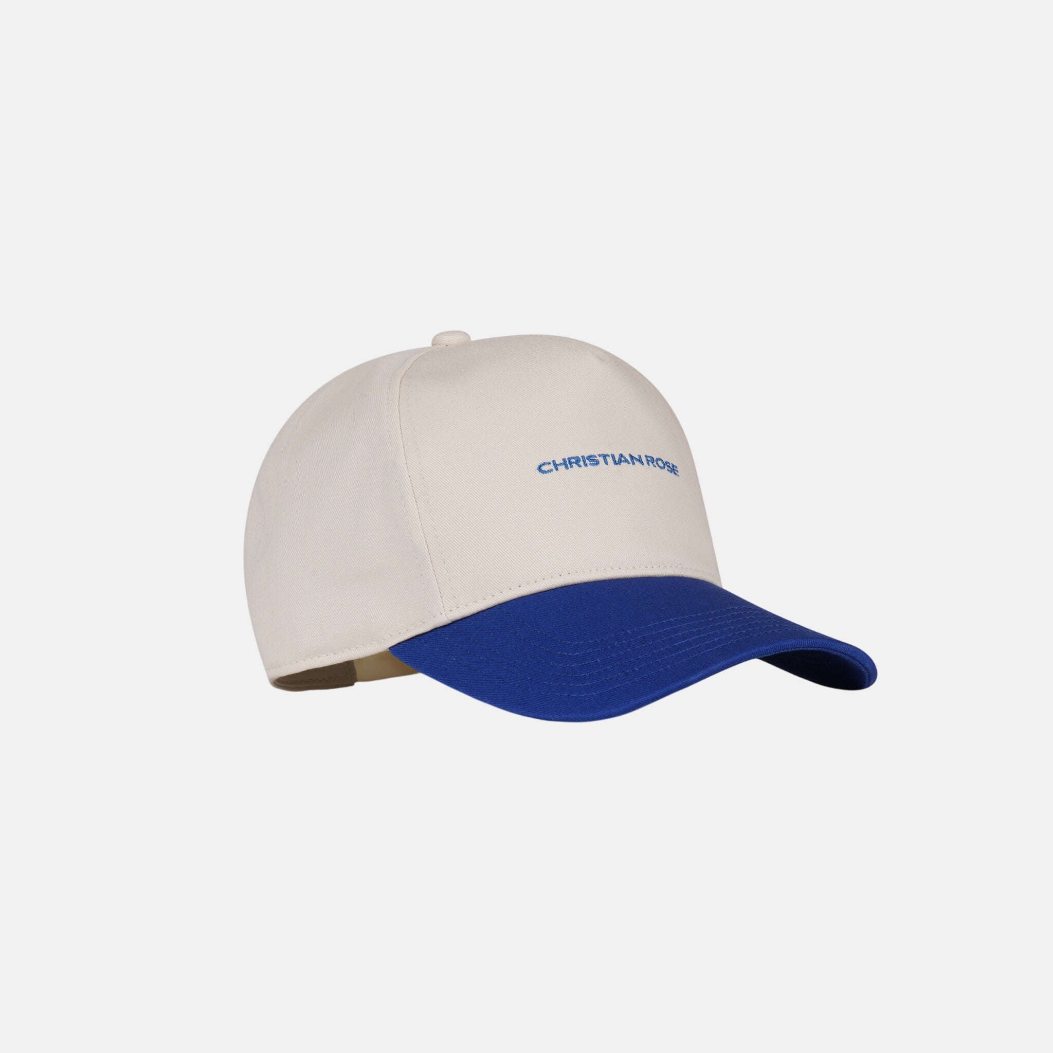 Christian Rose Contrast Unstructured Trucker Cap White Blue - CR038WBL - northern threads uk
