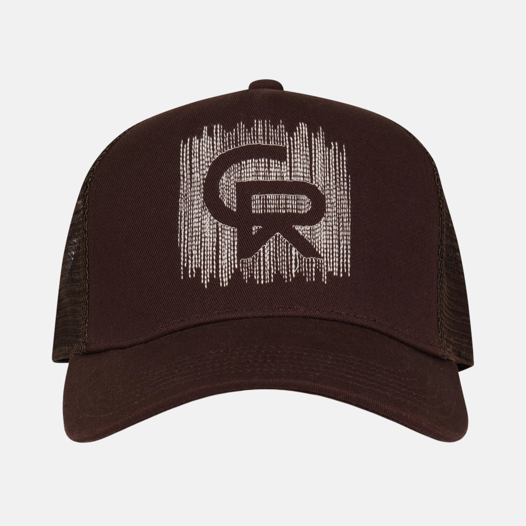 Christian Rose CR Chainstitch Trucker Cap Brown Sand - CR029BS - northern threads uk