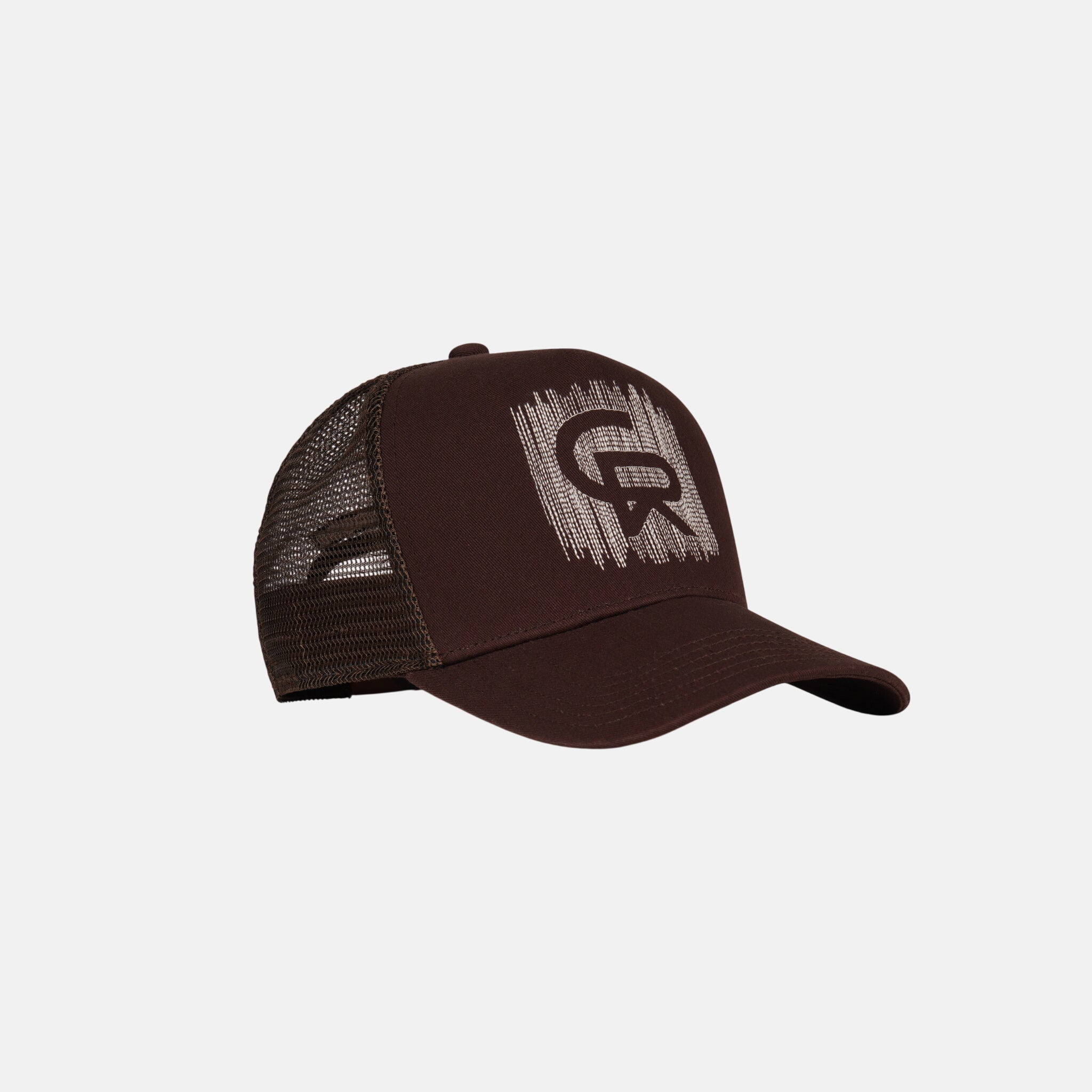 Christian Rose CR Chainstitch Trucker Cap Brown Sand - CR029BS - northern threads uk