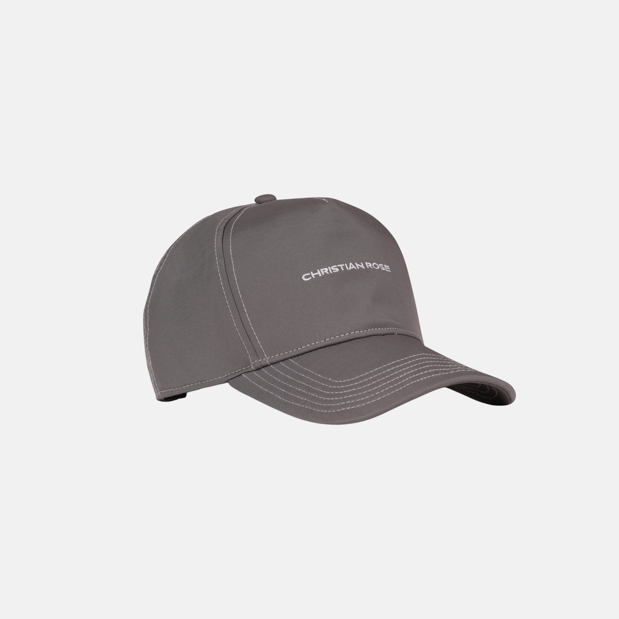 Christian Rose Nylon Trucker Grey White - northern threads