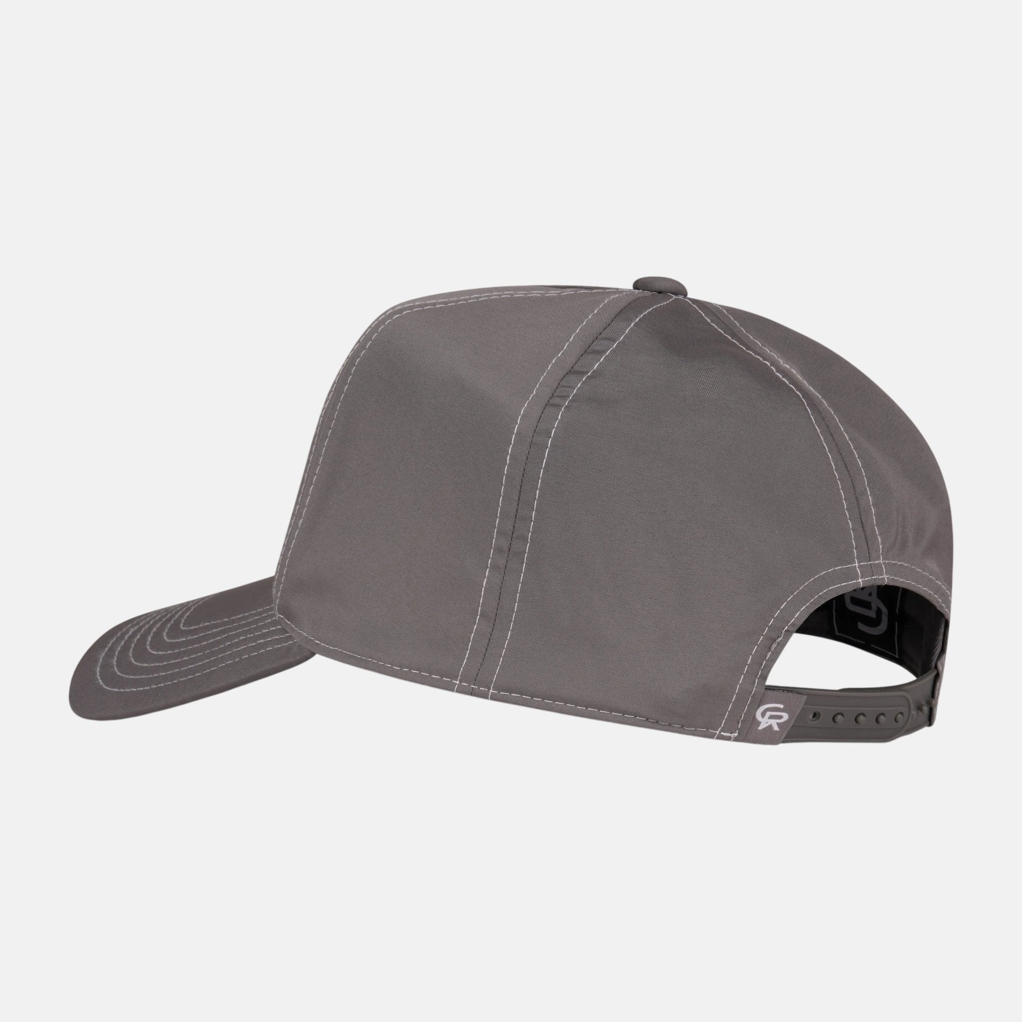 Christian Rose Nylon Trucker Grey White - northern threads