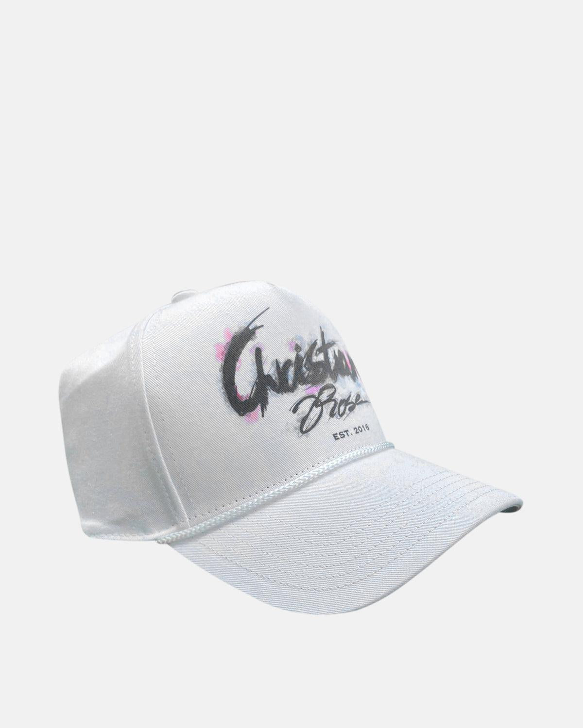 CHRISTIAN ROSE SIGNATURE SNAPBACK CAP WHITE - CHRISTIAN-ROSE-CR027-W-OS - northern threads uk