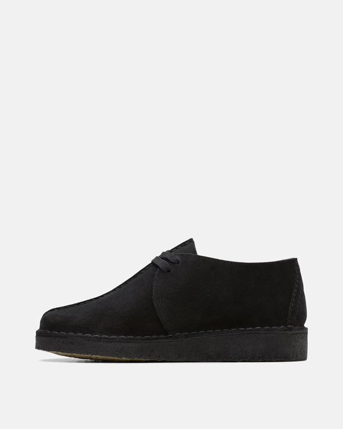 CLARKS ORIGINALS DESERT TREK SHOES BLACK SUEDE - northern threads