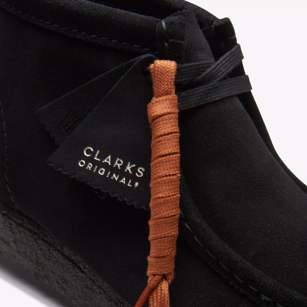 Clarks Originals Wallabee Boots Black Suede | Northern Threads Designer Menswear