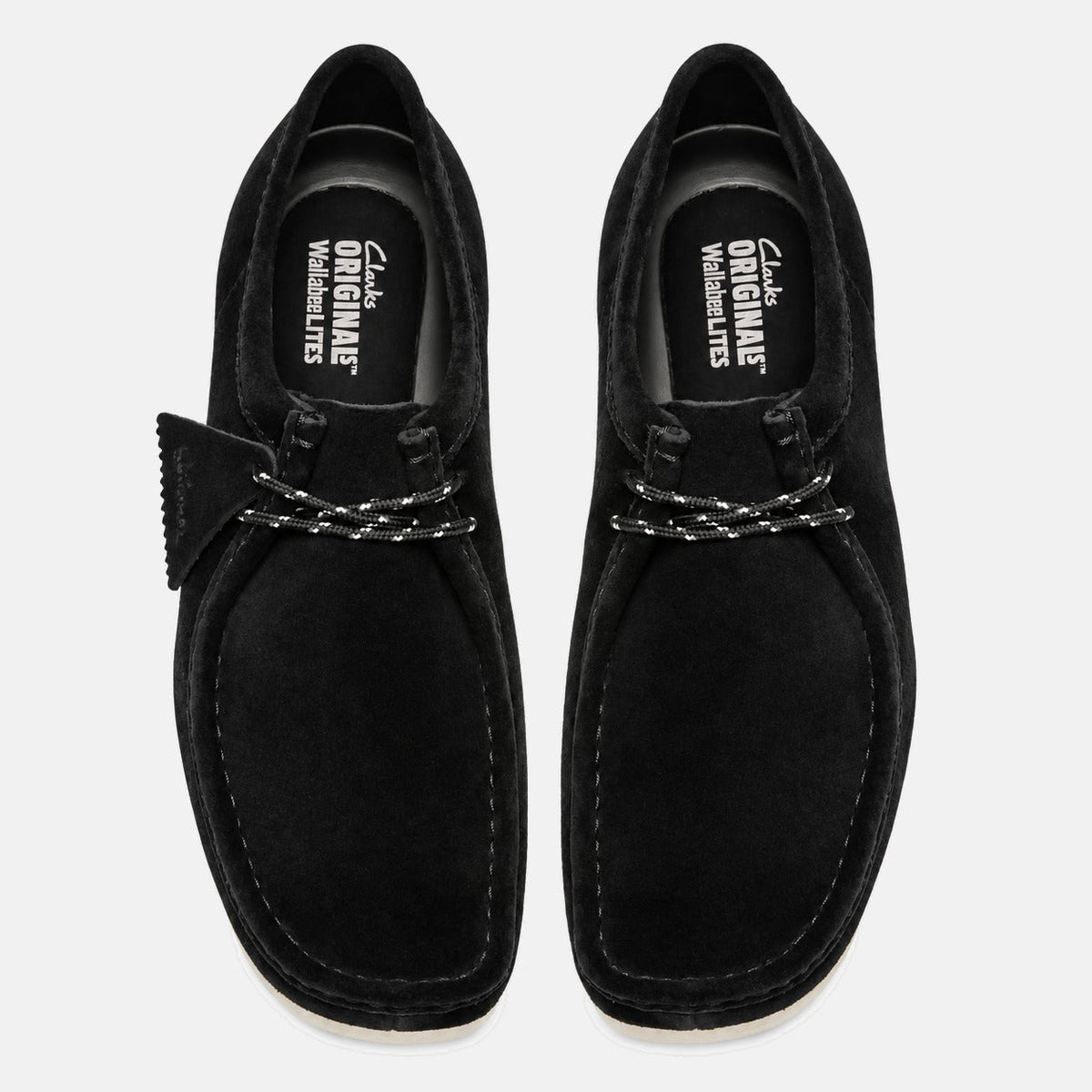 Clarks Originals Wallabee Lite Shoes Black Suede | Northern Threads Designer Menswear