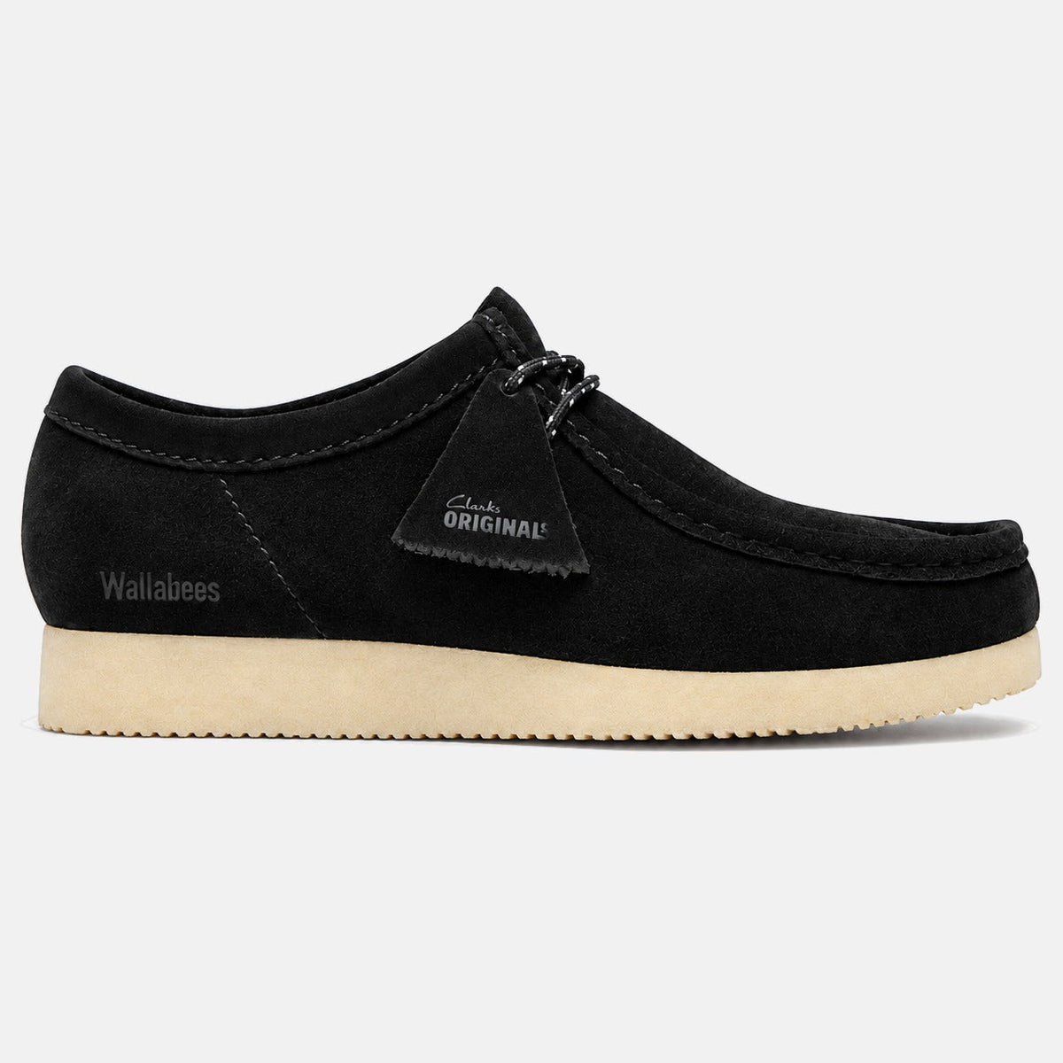 Clarks Originals Wallabee Lite Shoes Black Suede | Northern Threads Designer Menswear