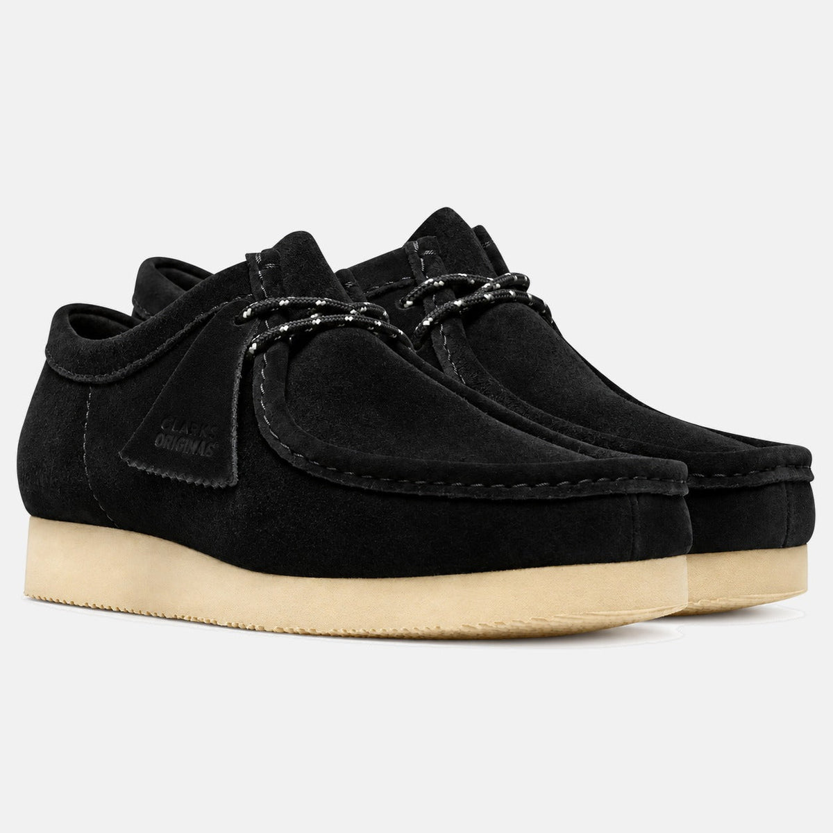 Clarks Originals Wallabee Lite Shoes Black Suede | Northern Threads Designer Menswear