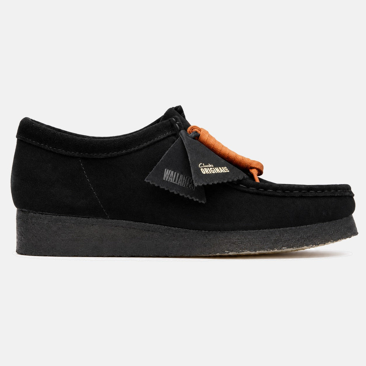 Clarks Originals Wallabee Shoes Black Suede | Northern Threads Designer Menswear