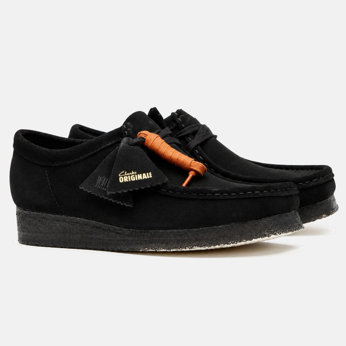 Clarks Originals Wallabee Shoes Black Suede | Northern Threads Designer Menswear
