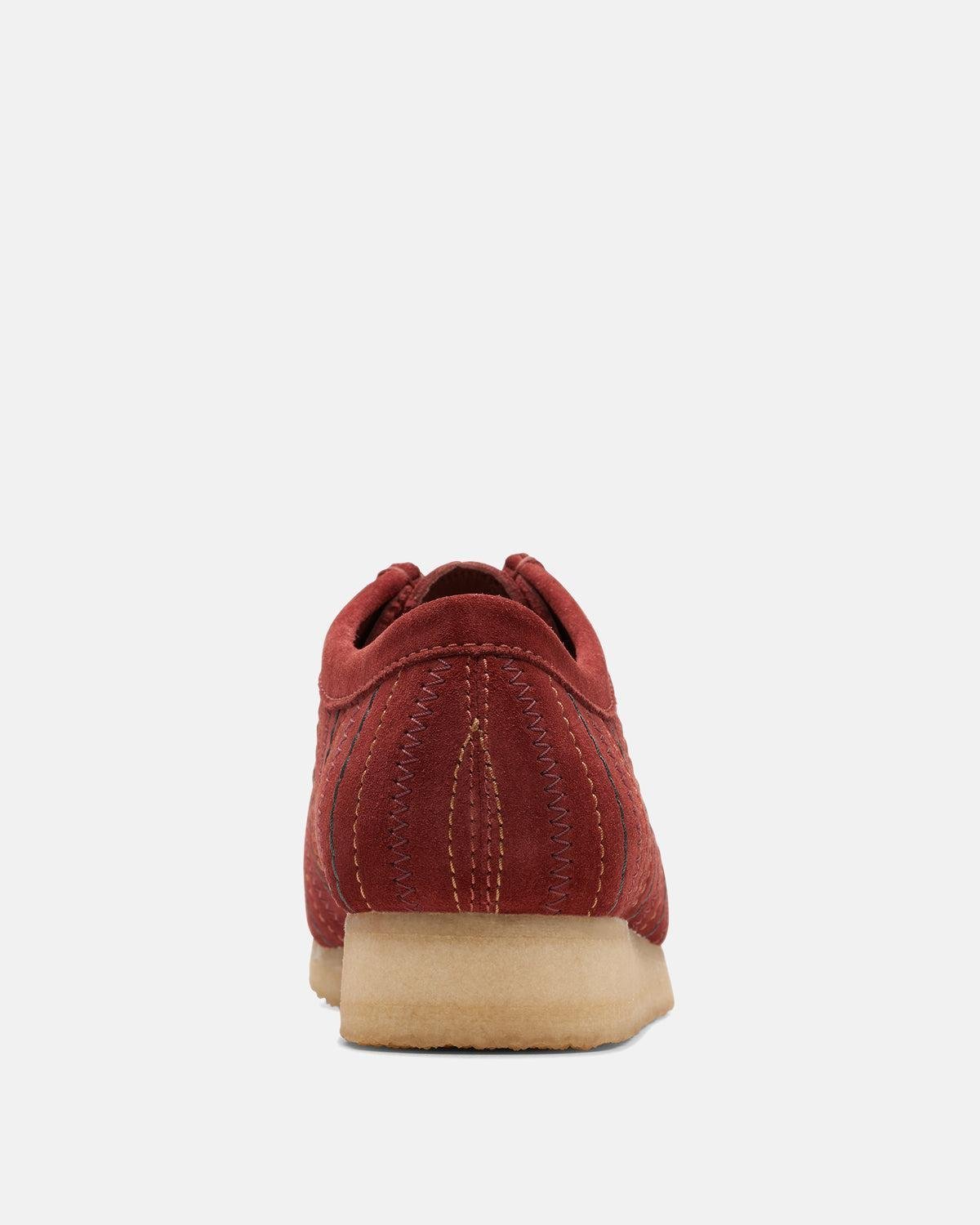 CLARKS ORIGINALS WALLABEE SHOES BURGUNDY COMBI - CLARKS-26174512-UK7 - northern threads uk