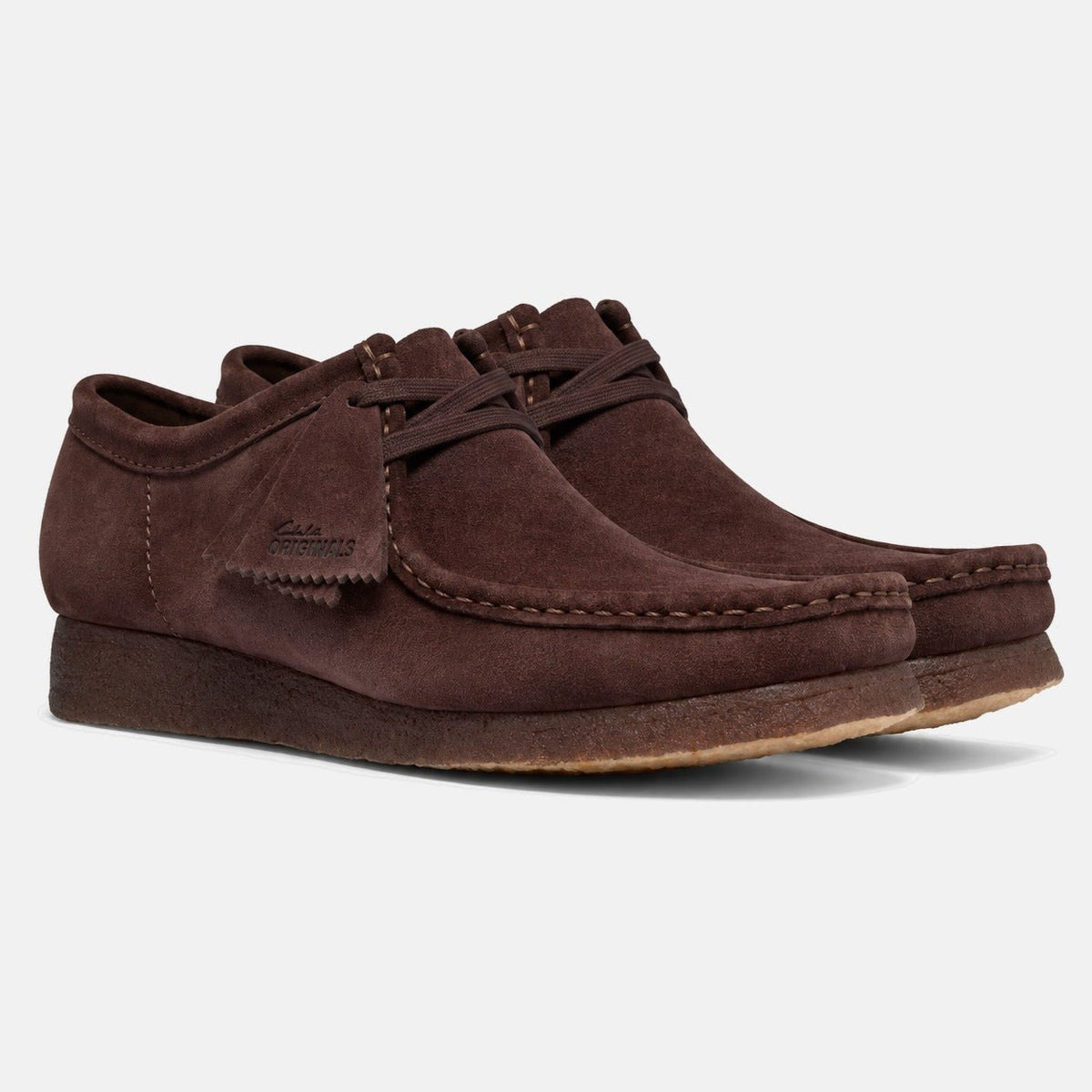 Clarks Originals Wallabee Shoes Chocolate Suede | Northern Threads Designer Menswear