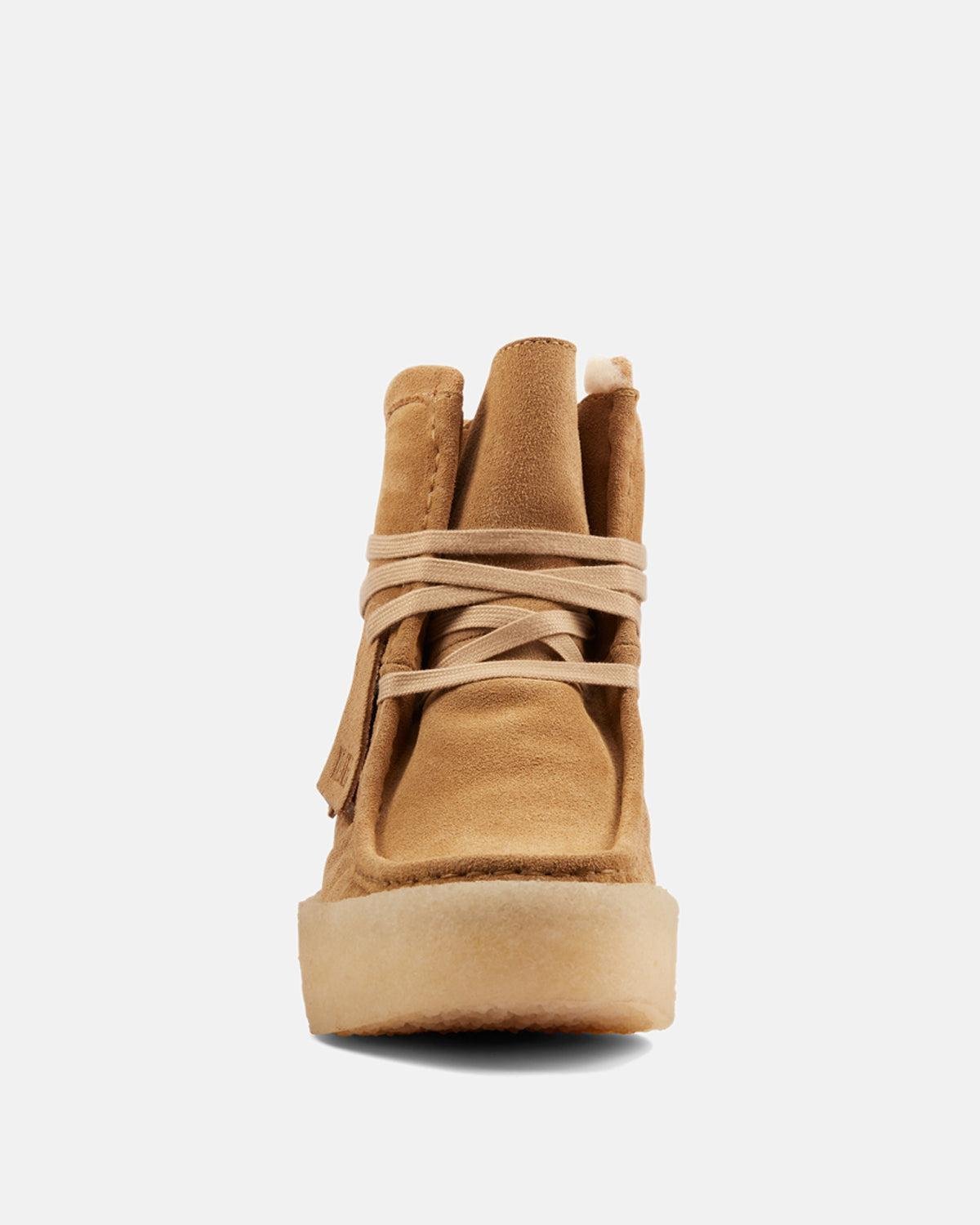 Clarks Originals Womens Wallabee Cup HI Boots Light Tan Suede | Northern Threads Designer Menswear