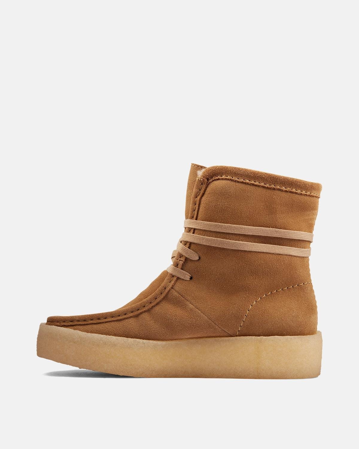 Clarks Originals Womens Wallabee Cup HI Boots Light Tan Suede | Northern Threads Designer Menswear