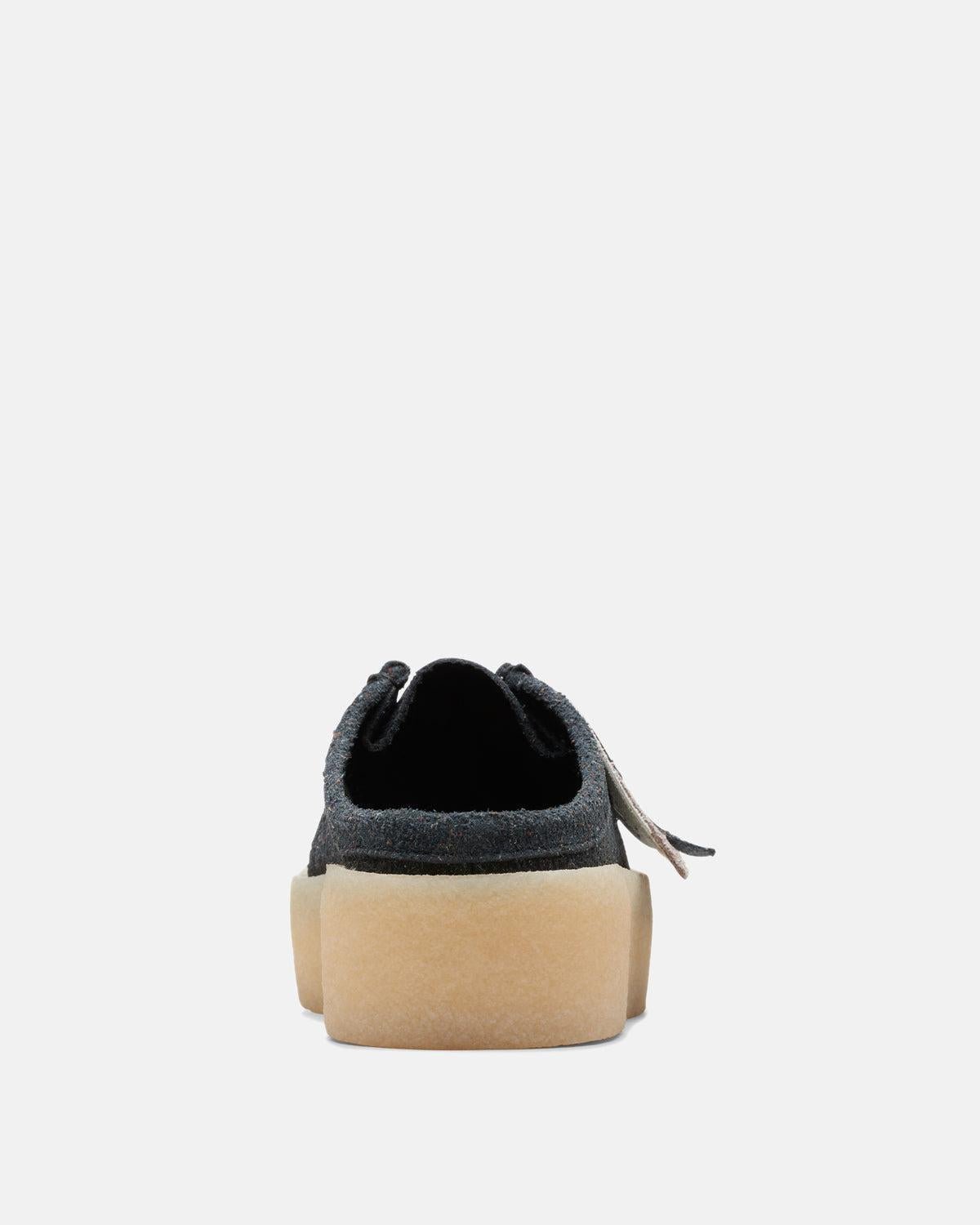 CLARKS ORIGINALS WOMENS WALLABEE CUP LO SHOES BLACK ECO SUEDE - CLARKS-26171854-UK3 - northern threads uk