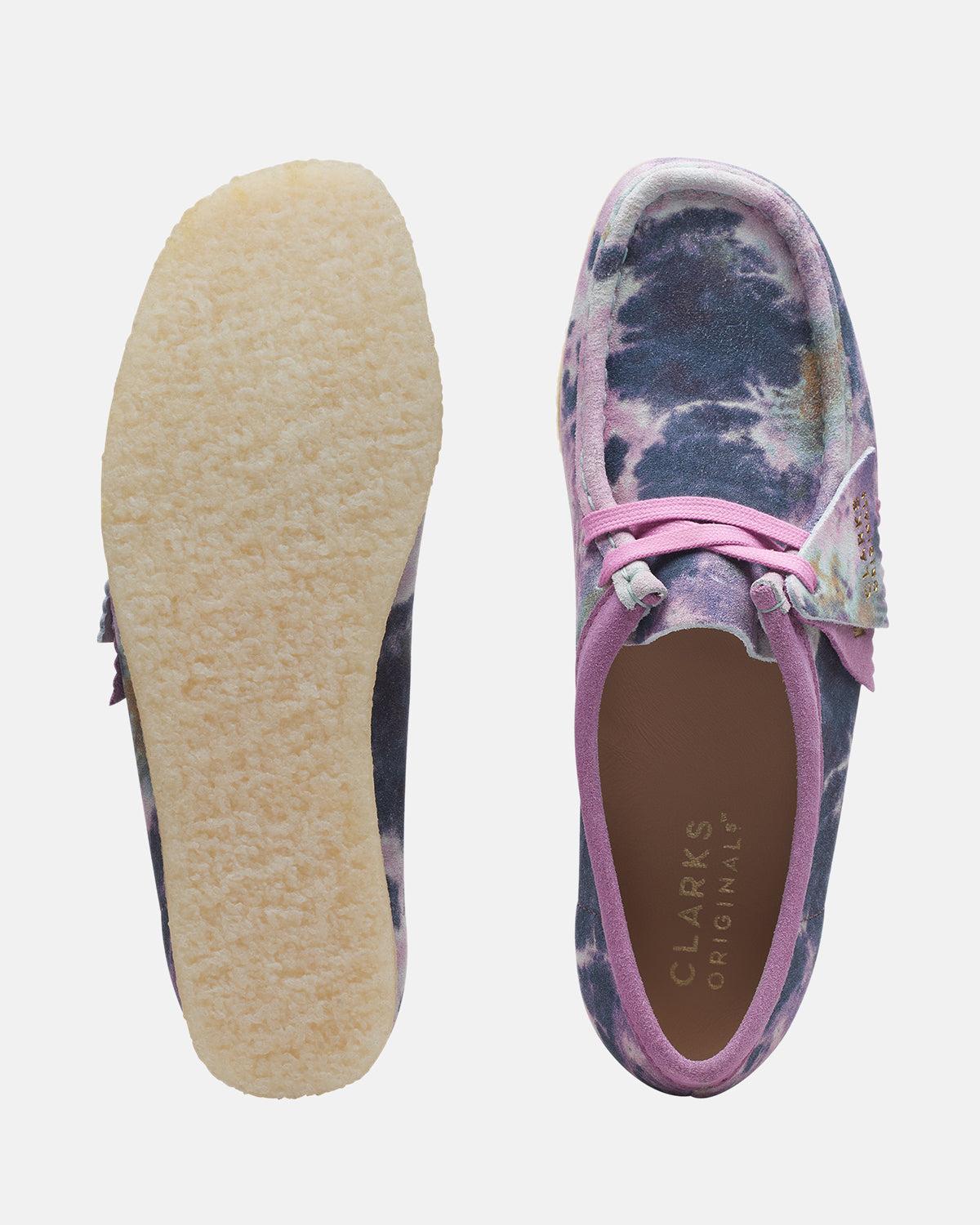 CLARKS ORIGINALS WOMENS WALLABEE SHOES MULTI TIE DYE - CLARKS-26169917-UK3 - northern threads uk