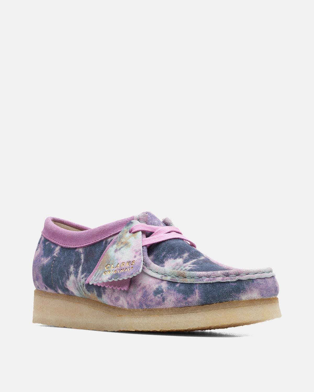CLARKS ORIGINALS WOMENS WALLABEE SHOES MULTI TIE DYE - CLARKS-26169917-UK3 - northern threads uk