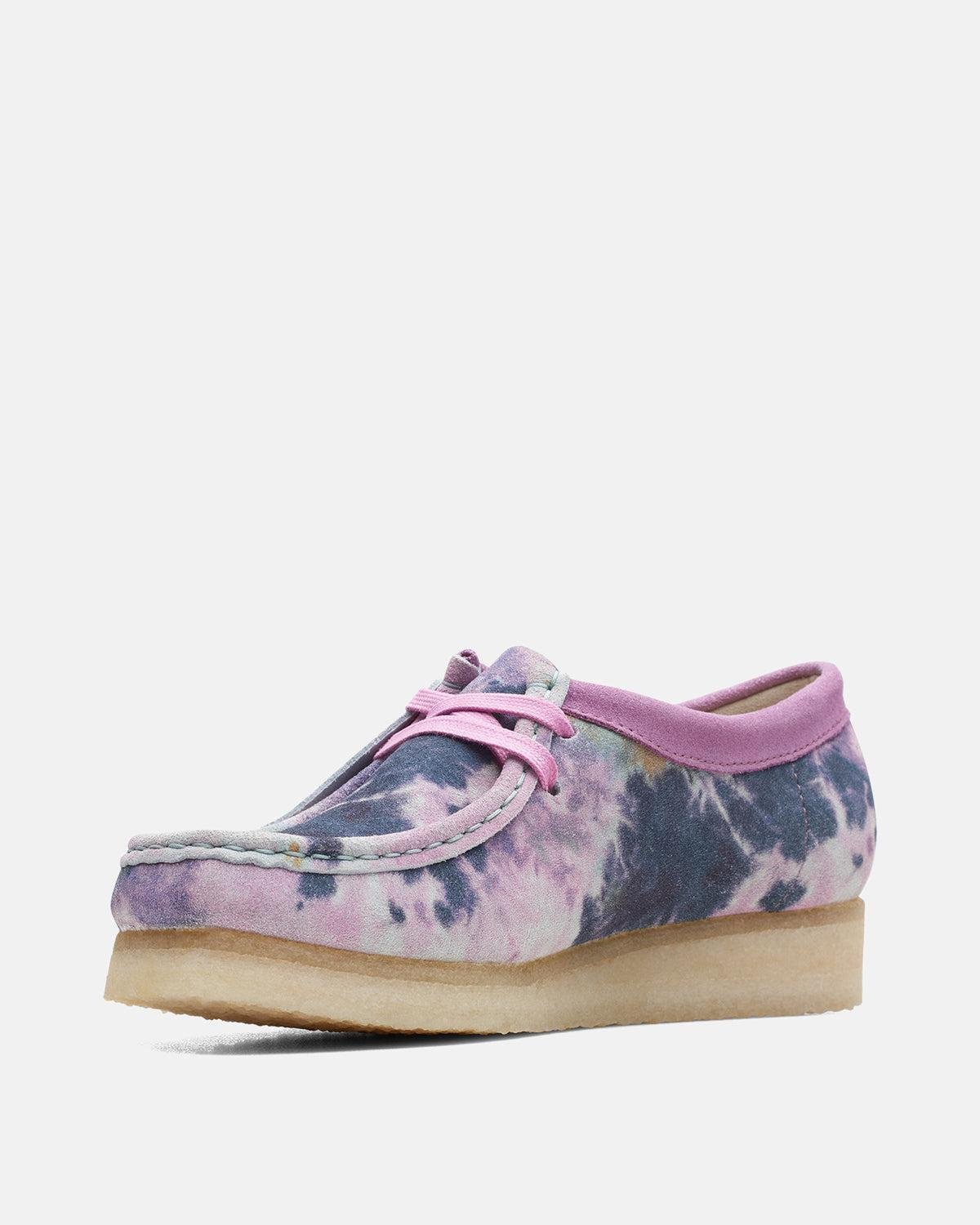 CLARKS ORIGINALS WOMENS WALLABEE SHOES MULTI TIE DYE - CLARKS-26169917-UK3 - northern threads uk