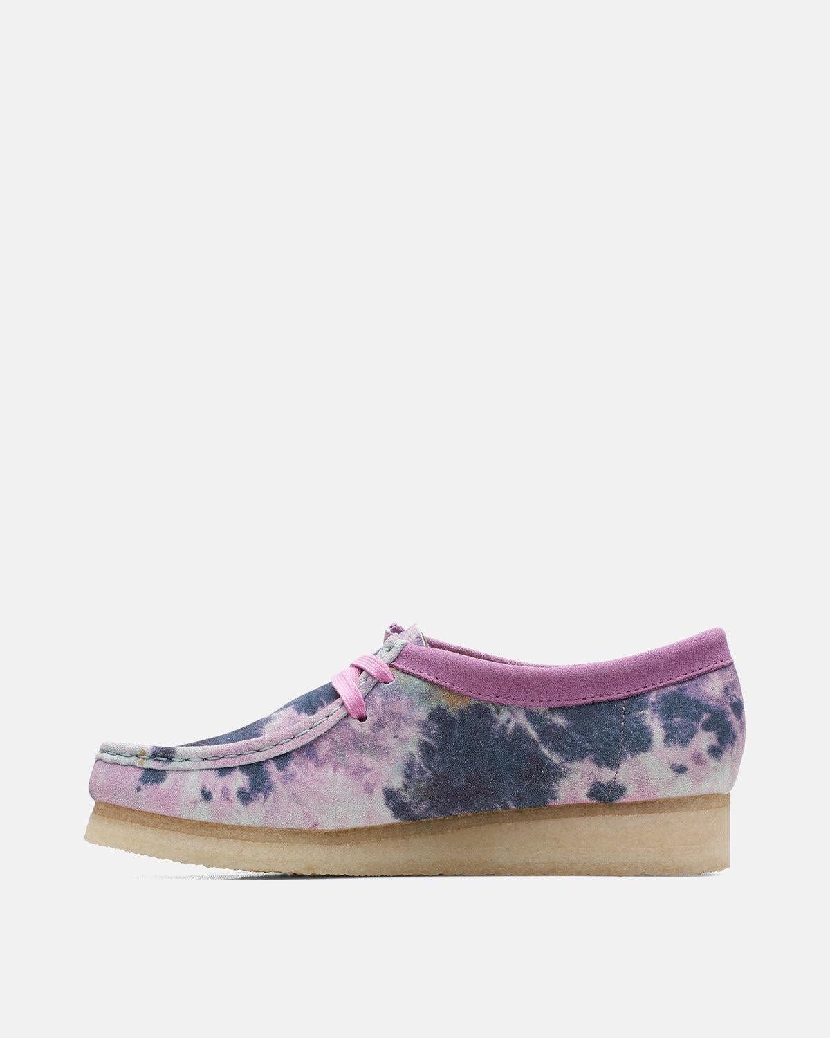 CLARKS ORIGINALS WOMENS WALLABEE SHOES MULTI TIE DYE - CLARKS-26169917-UK3 - northern threads uk