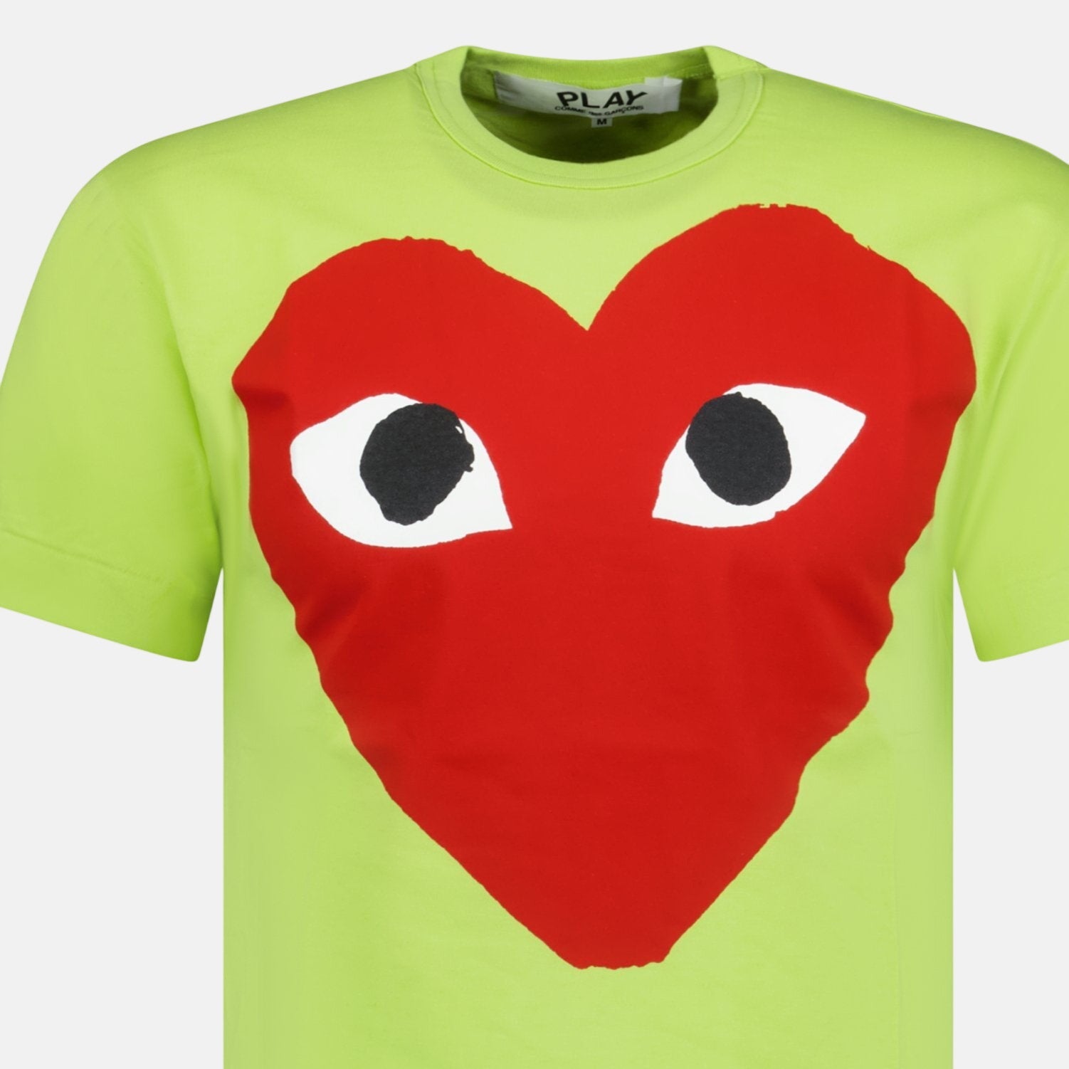 Comme des Garcons Play Big Print Heart T-Shirt Green - C11 - northern threads uk
