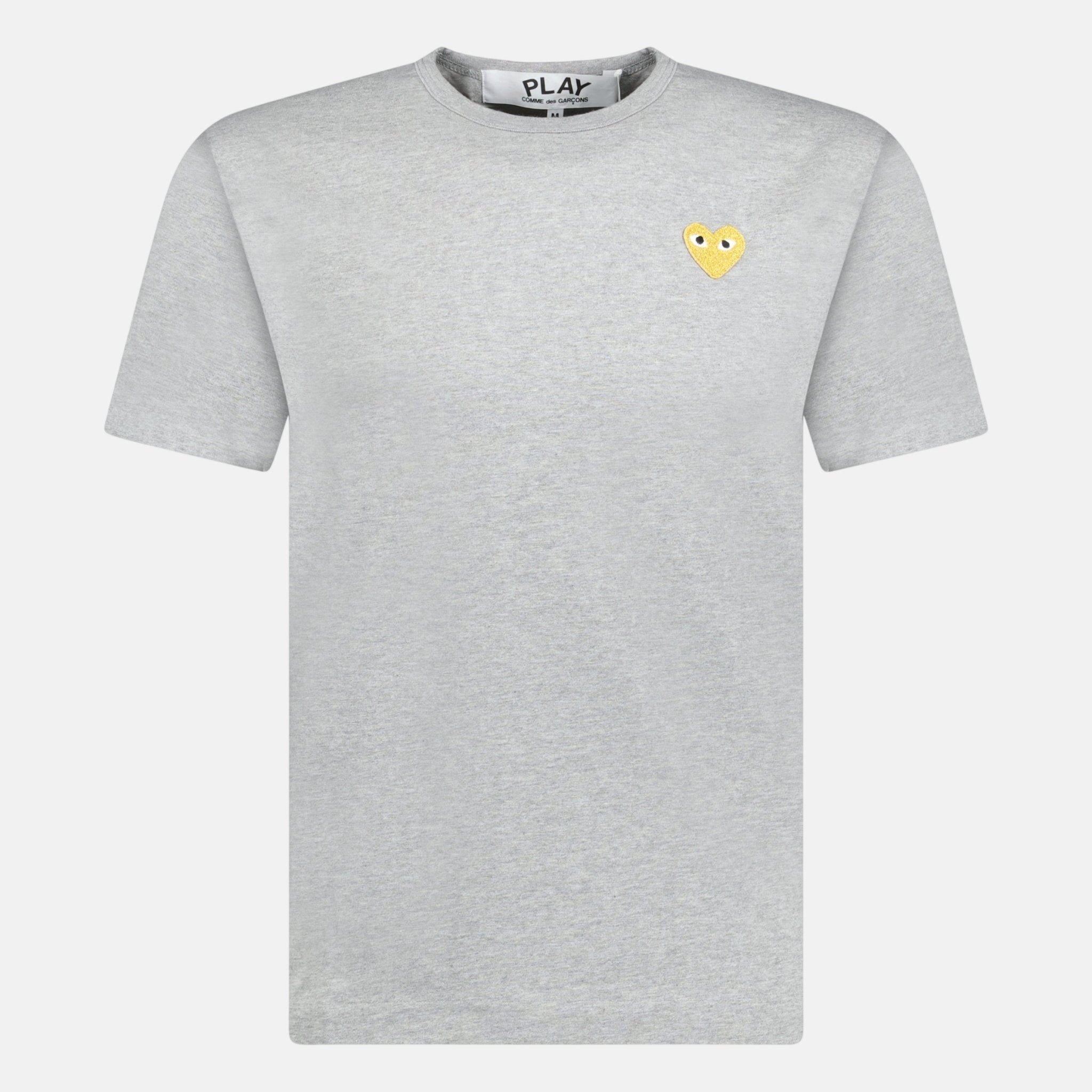 Comme des Garcons Play Gold Heart Logo T-Shirt Grey - C42 - northern threads uk