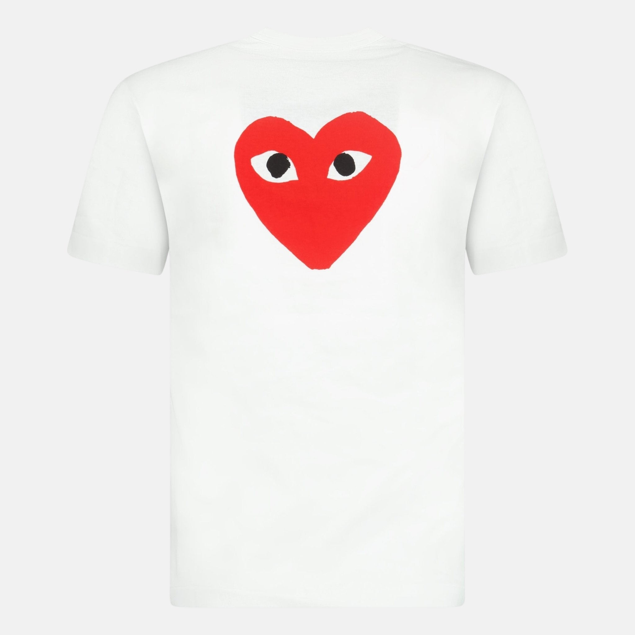 Comme des Garcons Play Red Heart Logo T-Shirt White - C42 - northern threads uk