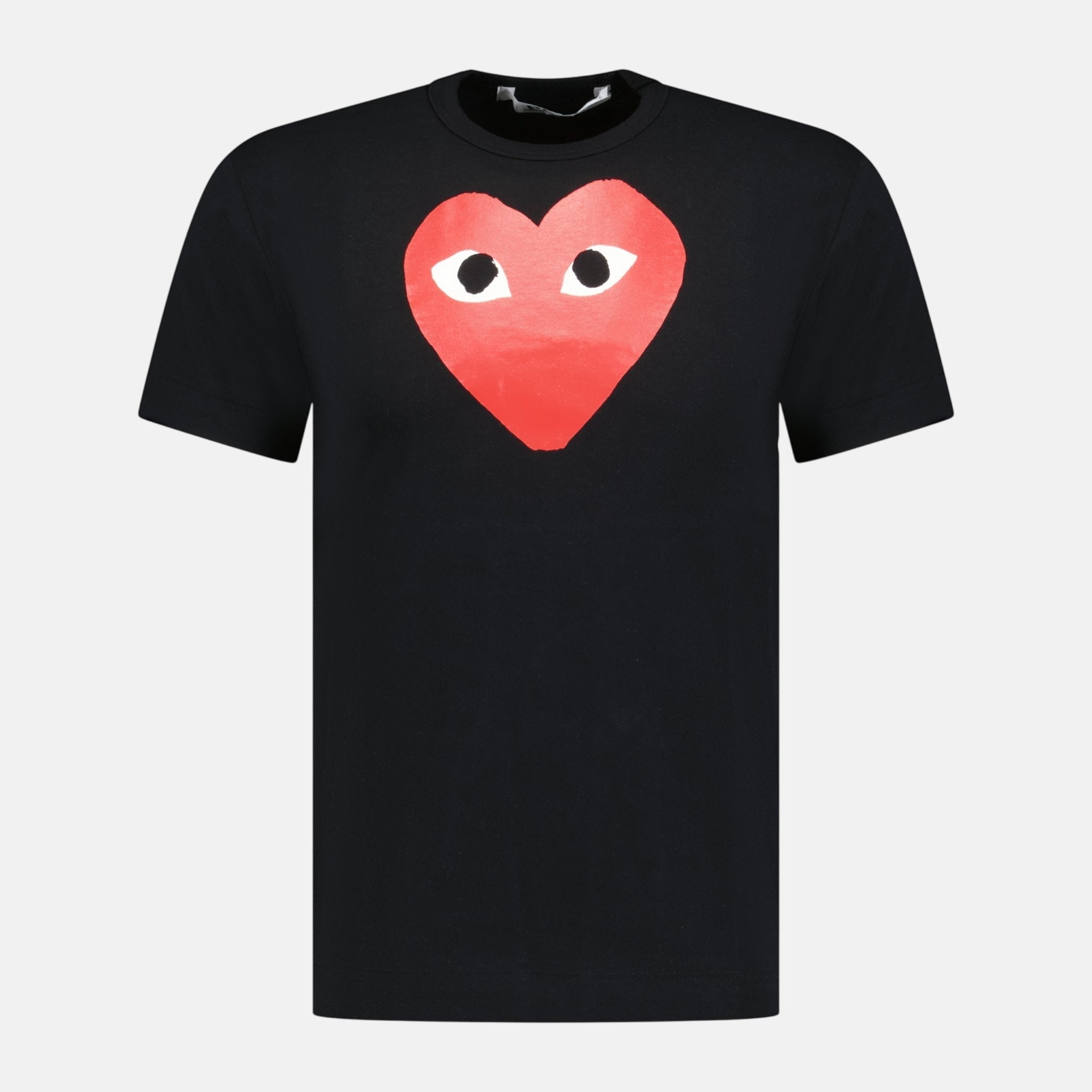 Comme des Garcons Play Red Heart T-Shirt Black - A8 - northern threads uk