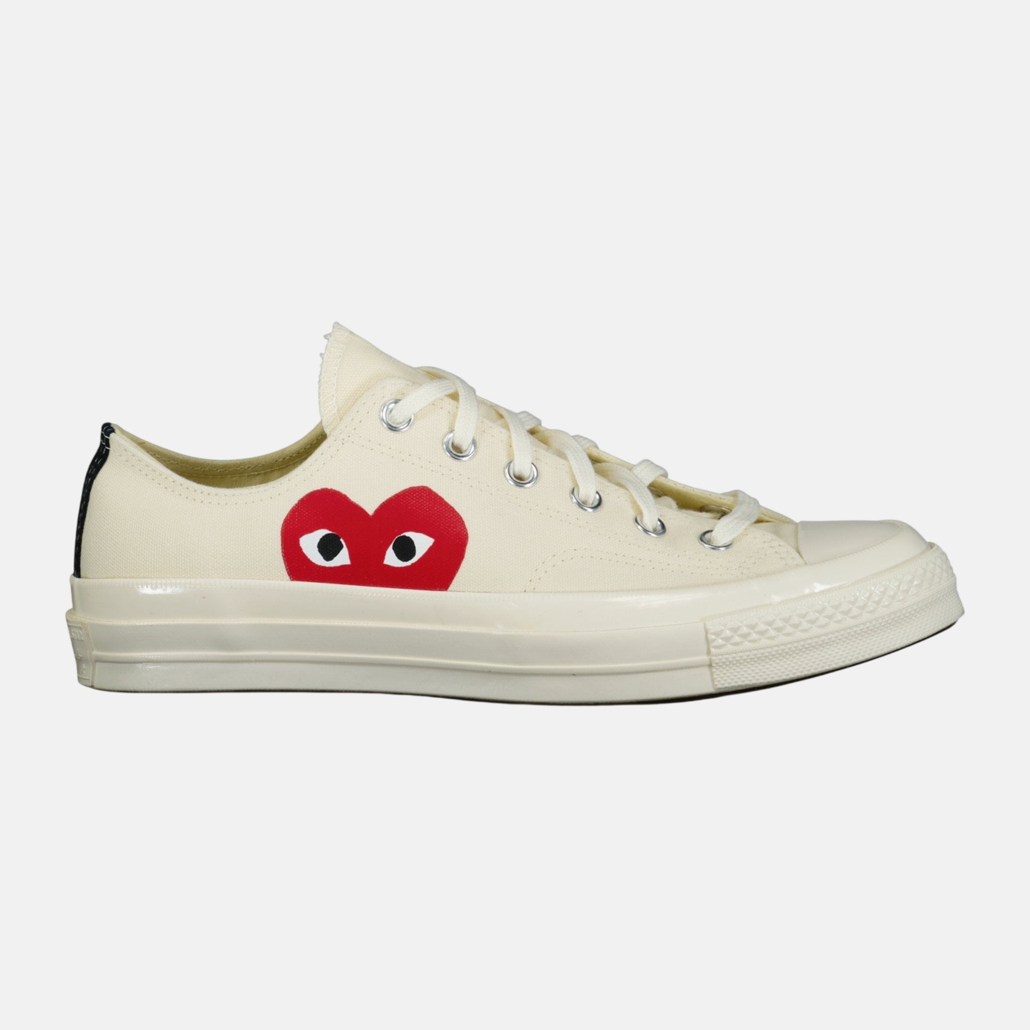 Comme des Garcons Play X Converse Chuck Taylor Low Trainers Beige - D4 - northern threads uk