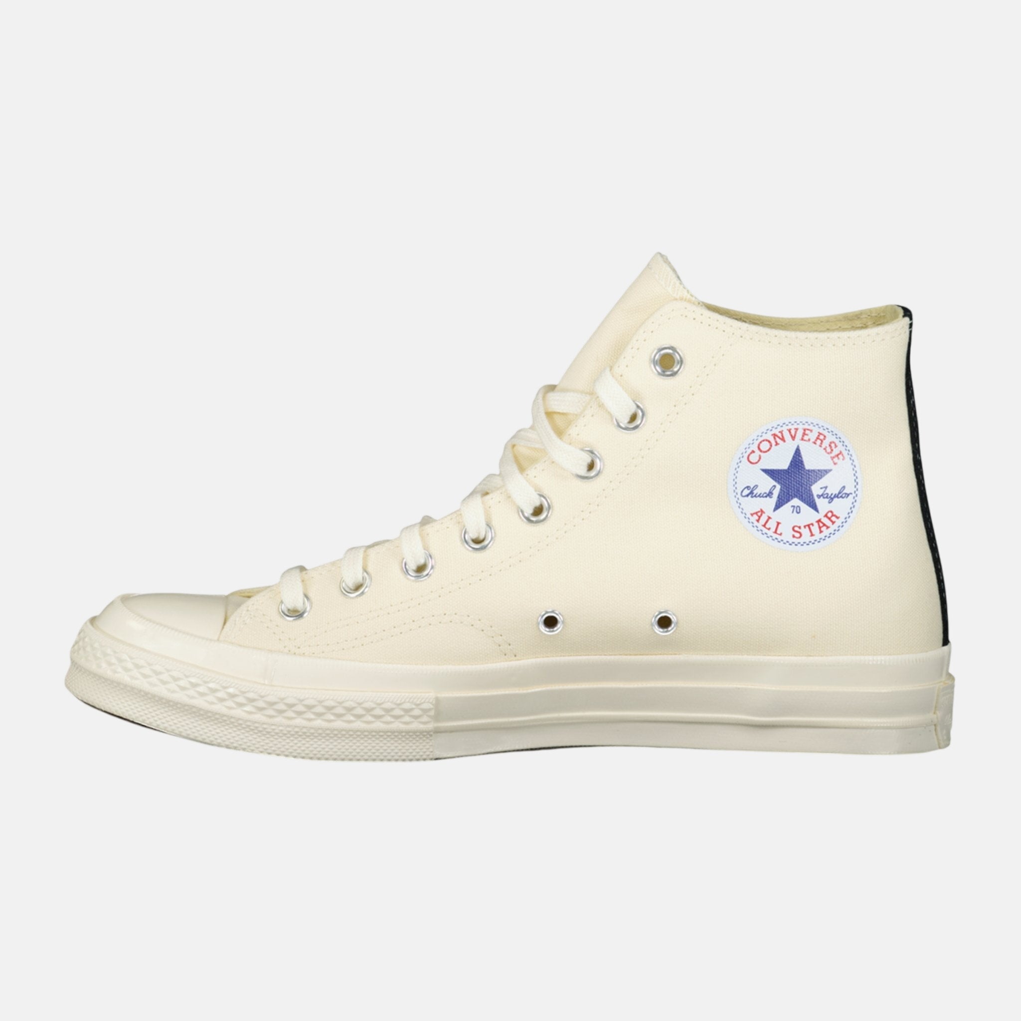 Comme des Garcons Play X Converse Chuck Taylor Trainers Beige - D7 - northern threads uk