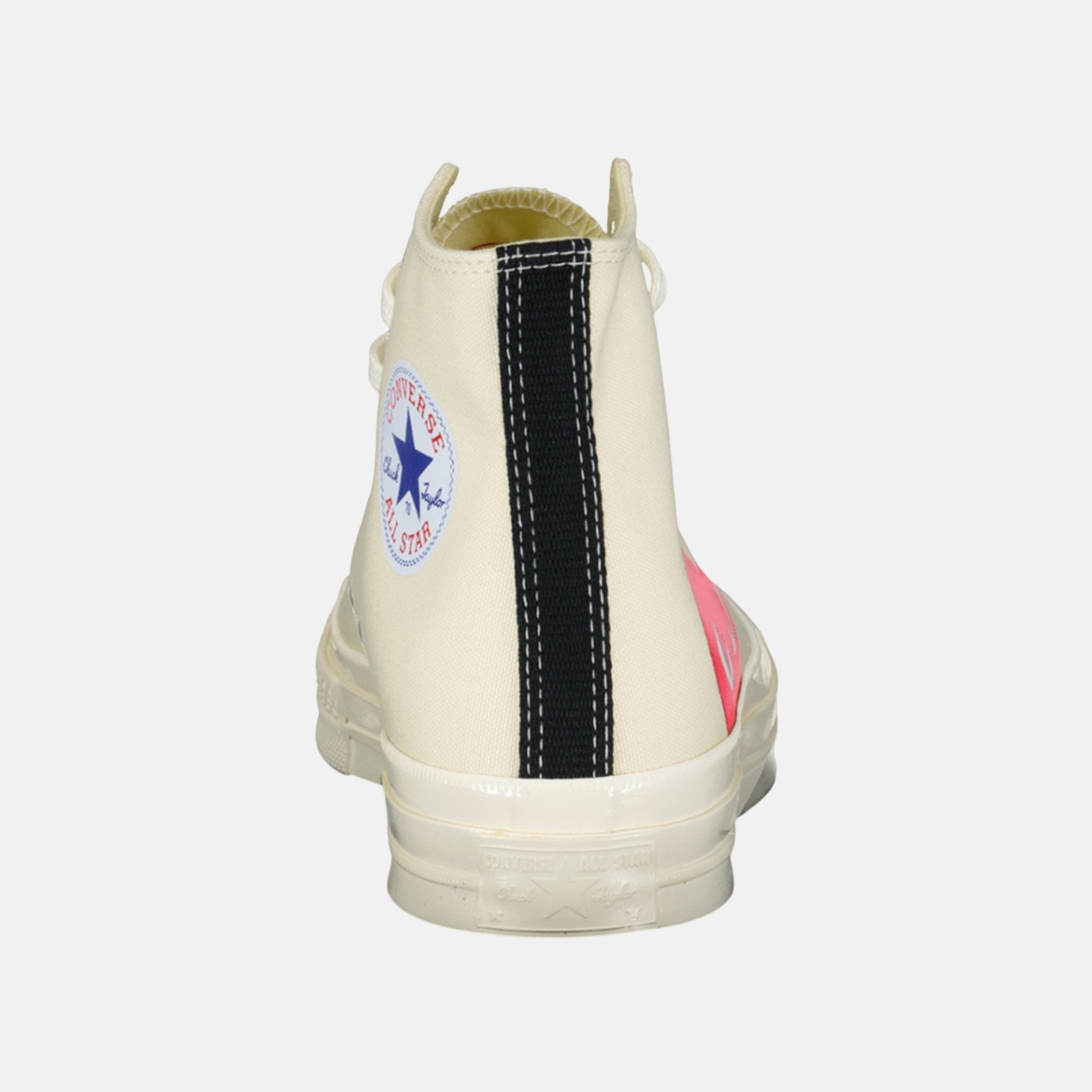 Comme des Garcons Play X Converse Chuck Taylor Trainers Beige - D7 - northern threads uk