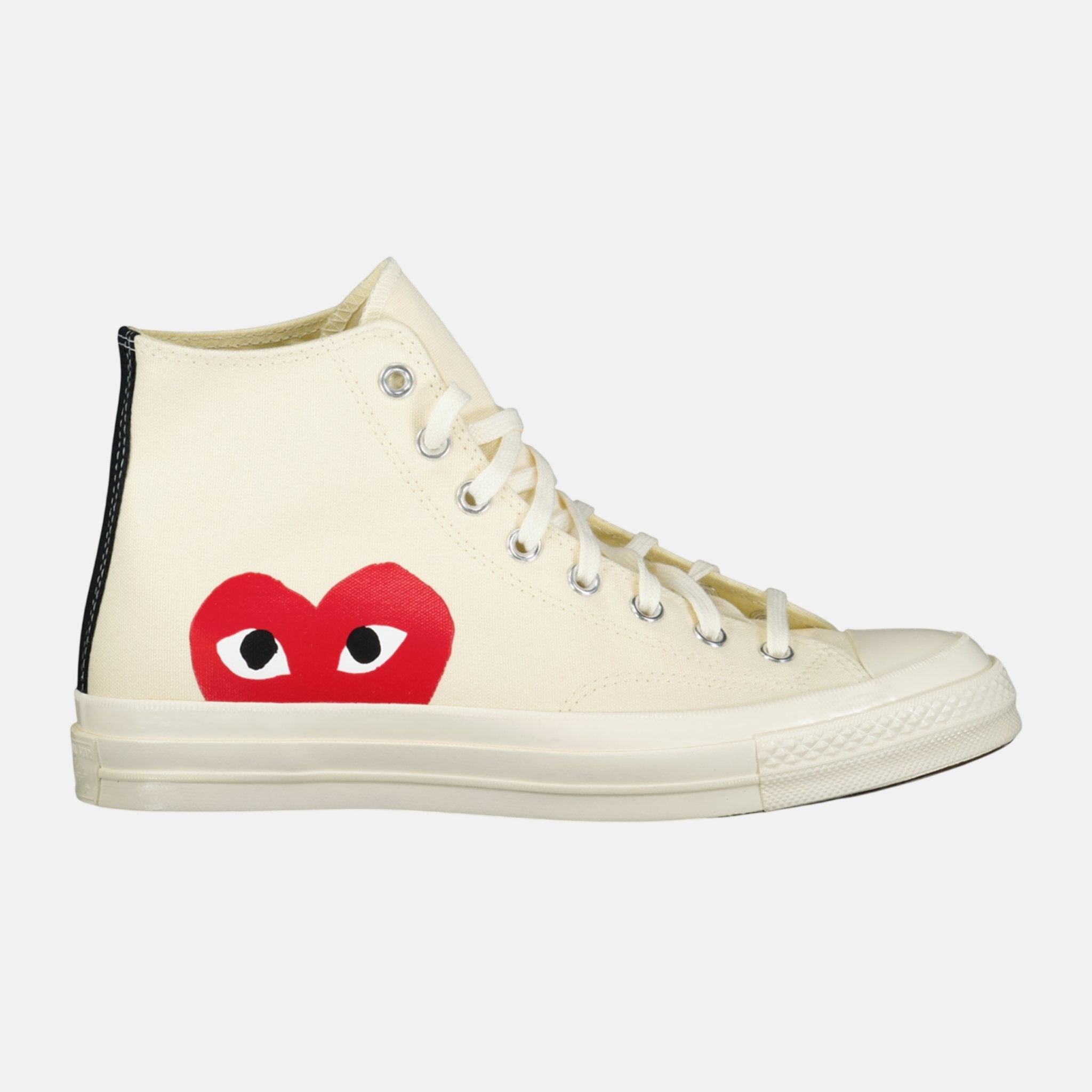 Comme des Garcons Play X Converse Chuck Taylor Trainers Beige - D7 - northern threads uk