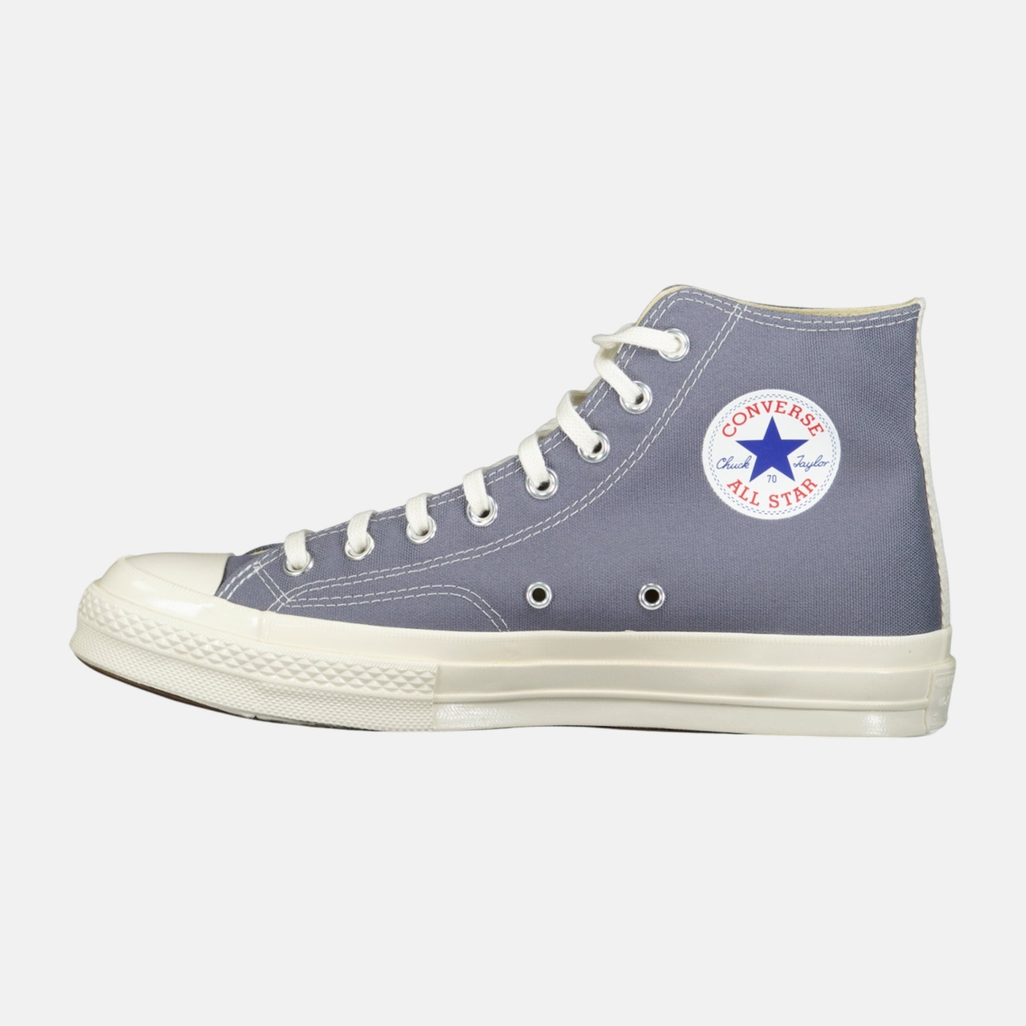 Comme des Garcons Play X Converse Chuck Taylor Trainers Grey - D7 - northern threads uk