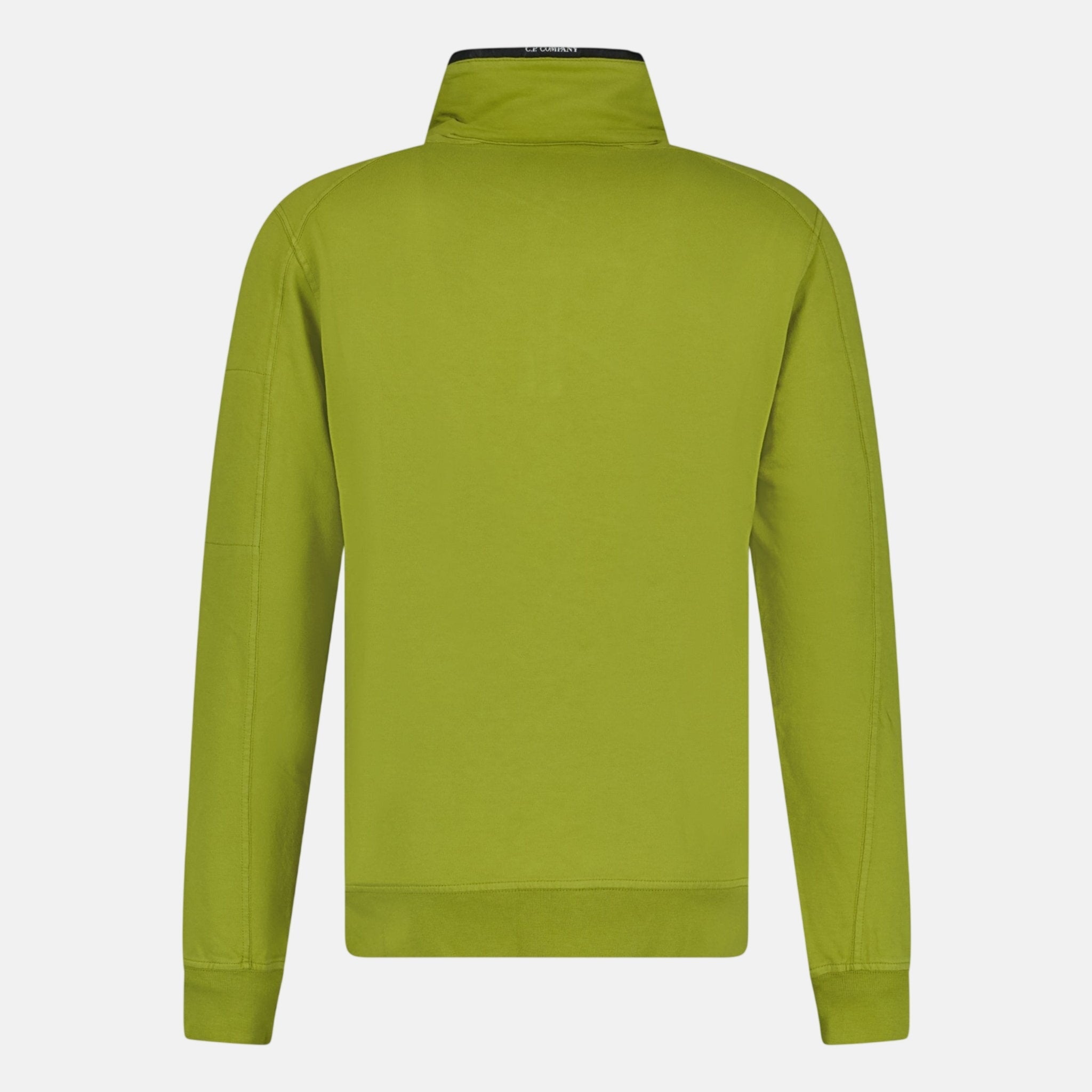 CP Company 1/4 Zip Lens Sweatshirt Light Fleece Olive - C39 - northern threads uk