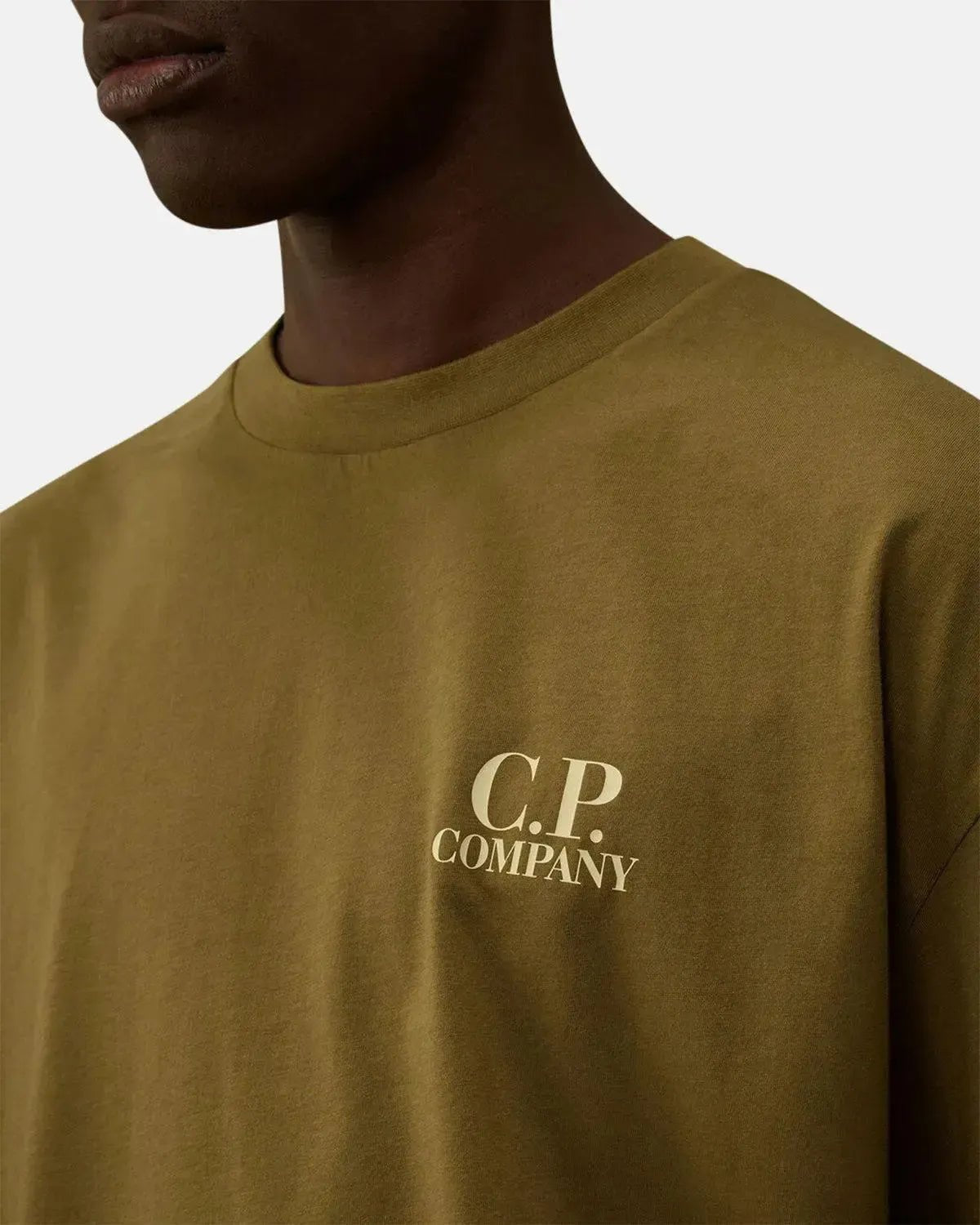 CP COMPANY 30/1 JERSEY BACK LOGO T - SHIRT CAPERS - northern threads