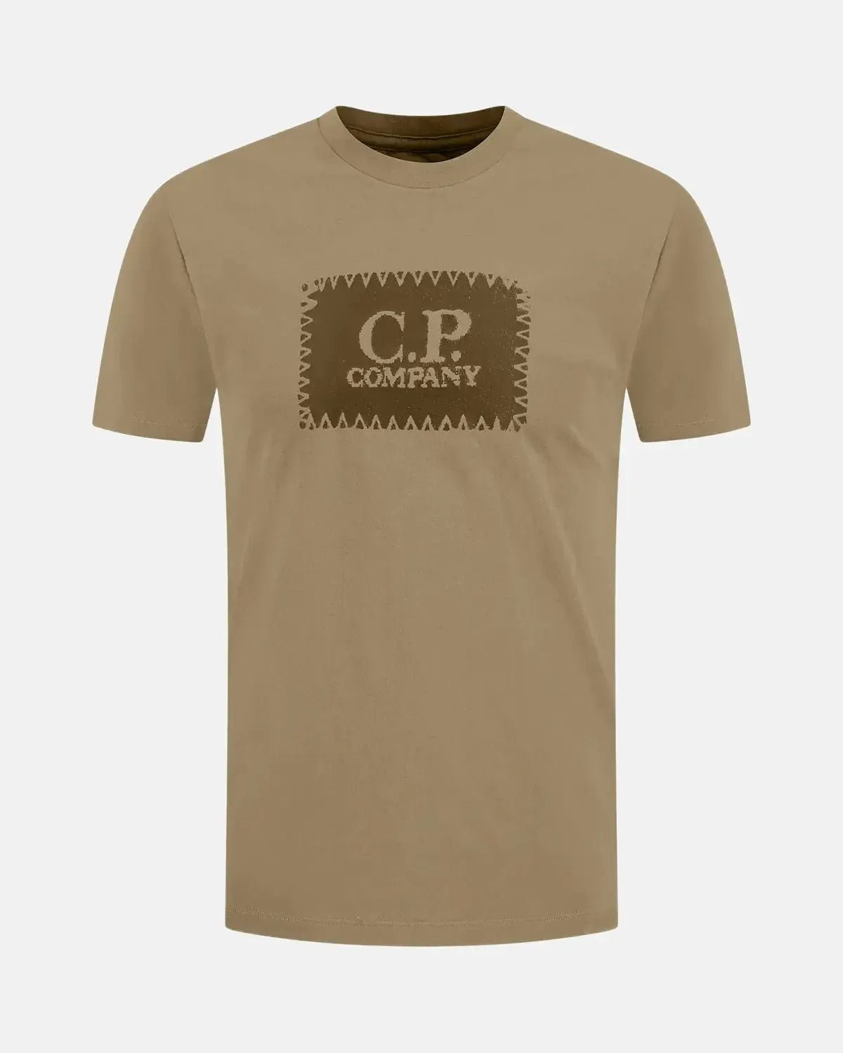 CP COMPANY 30/1 JERSEY LABEL LOGO T - SHIRT FALLEN ROCK GREY - CP-COMPANY-19CMTS723A-005100W-356-S - northern threads uk