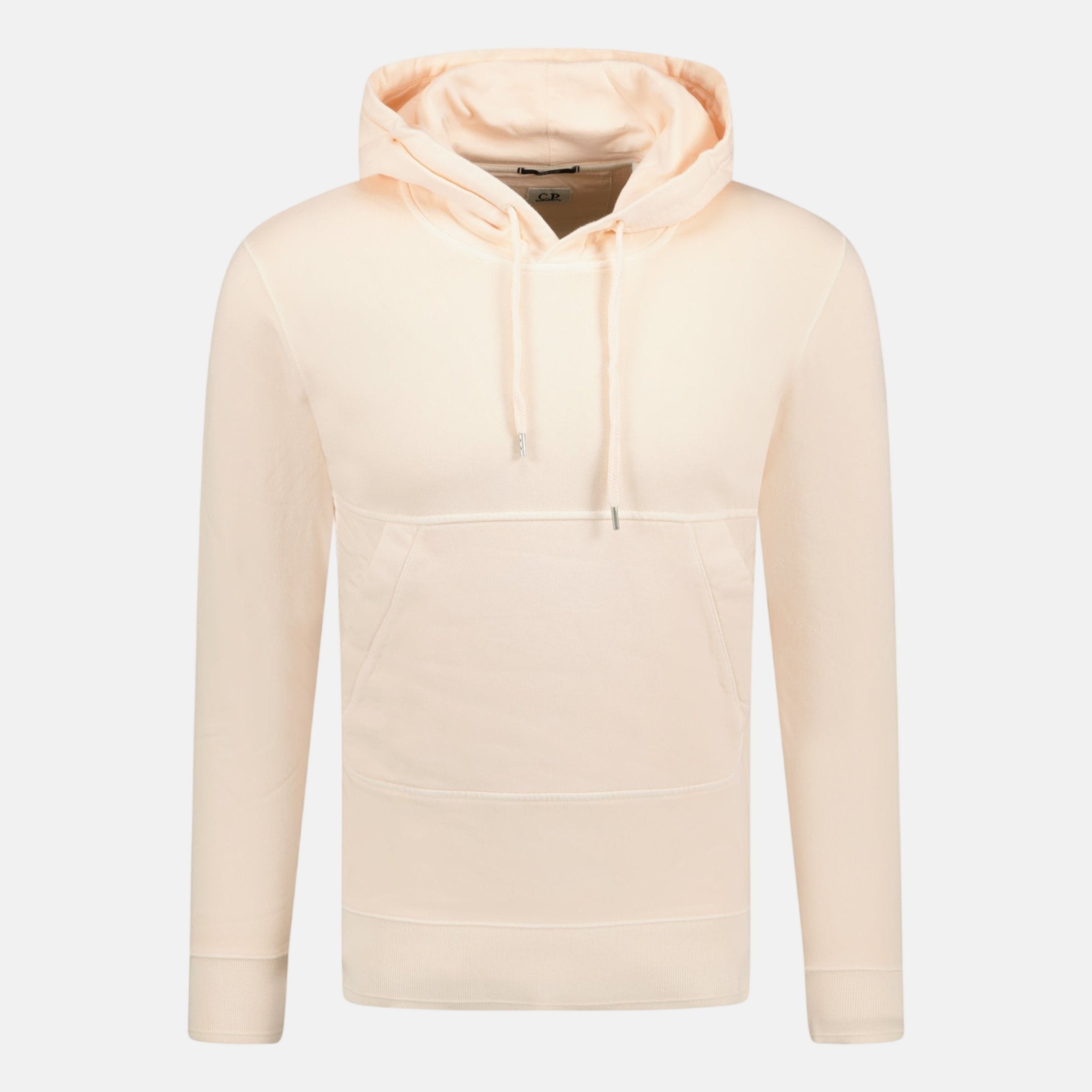 CP Company Arm Logo Hooded Sweatshirt Rose Pink - C60 - northern threads uk