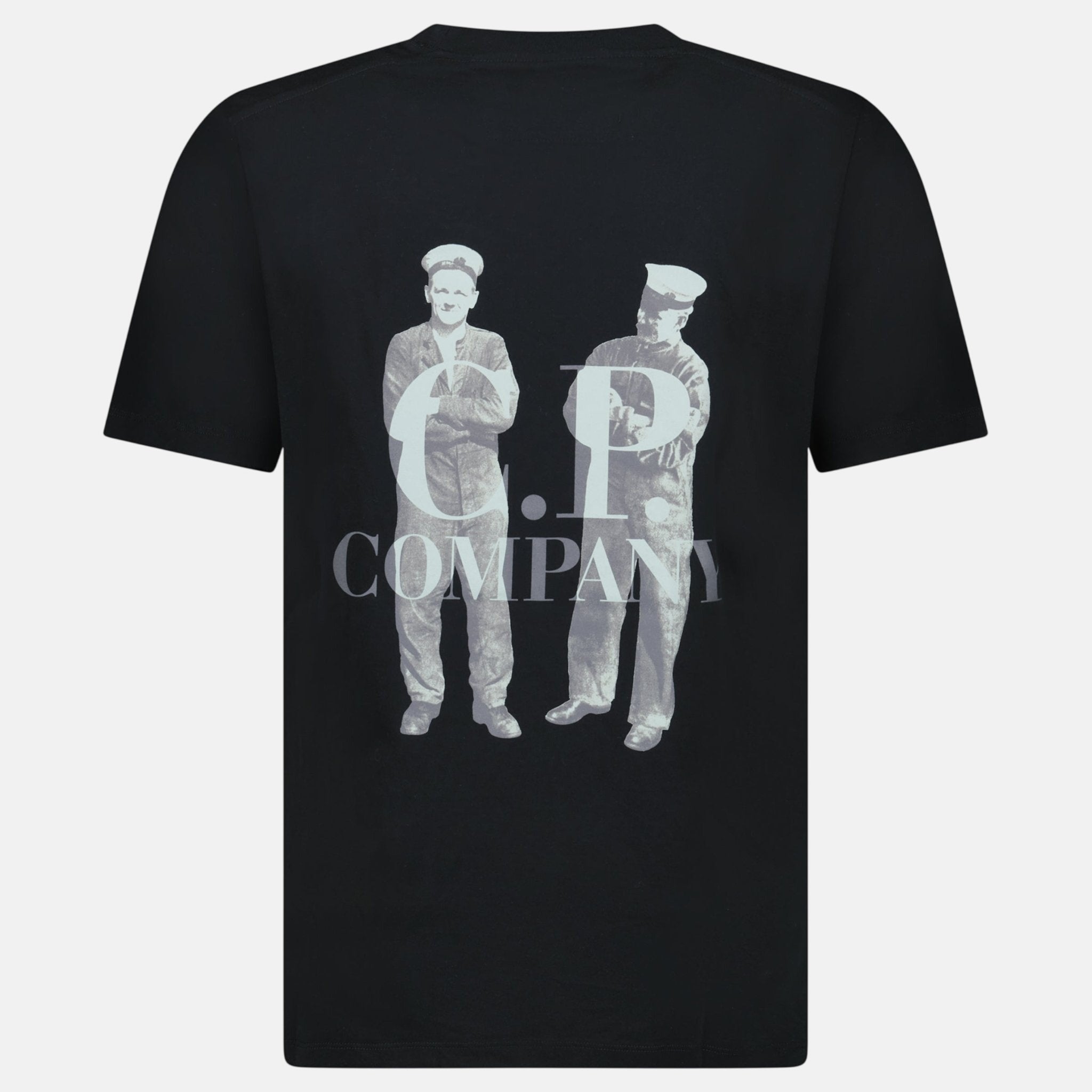 CP Company British Sailor Logo 30/1 T-Shirt Black - C54 - northern threads uk