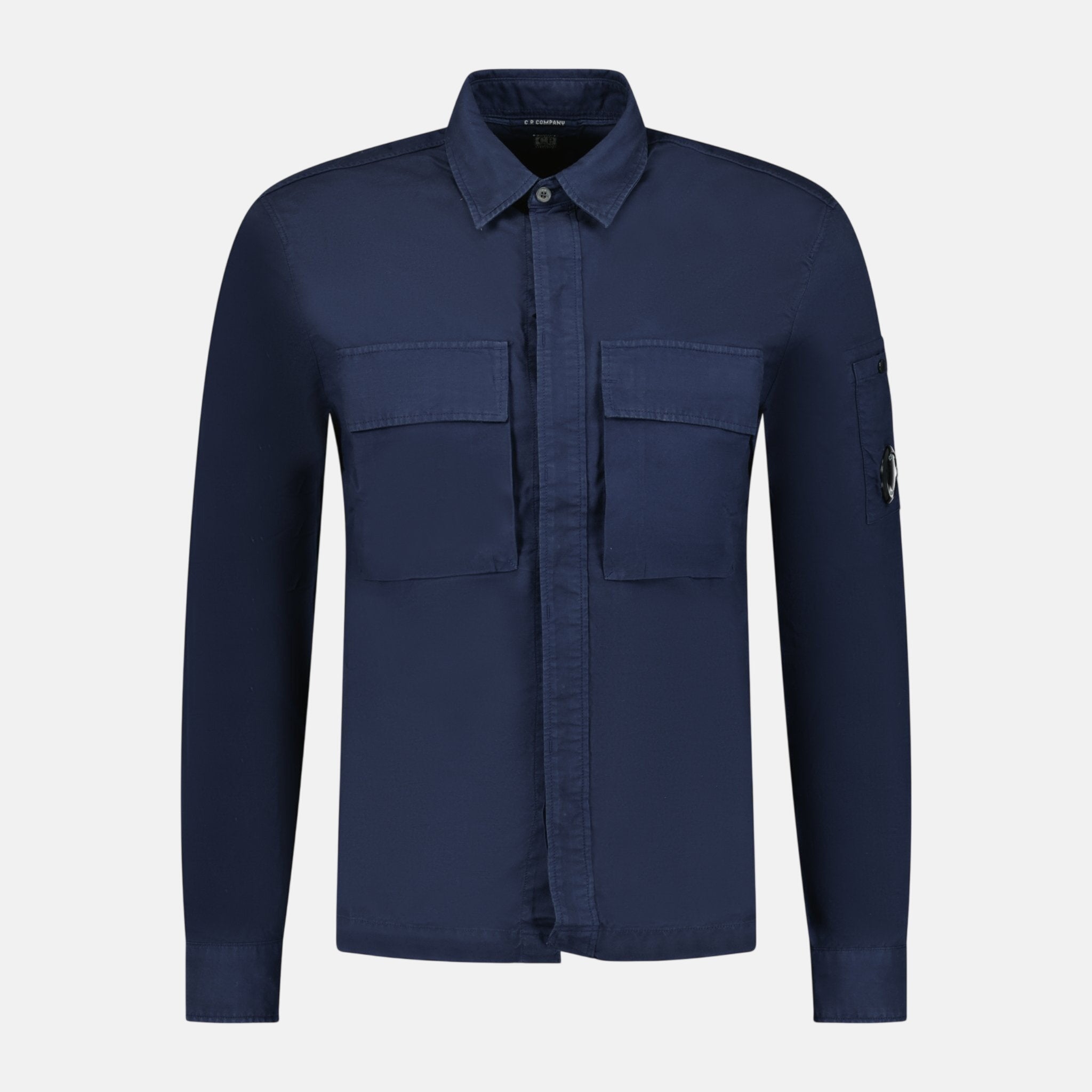 CP Company 'Broken Batavia' Zip Overshirt Navy - C40 - northern threads uk