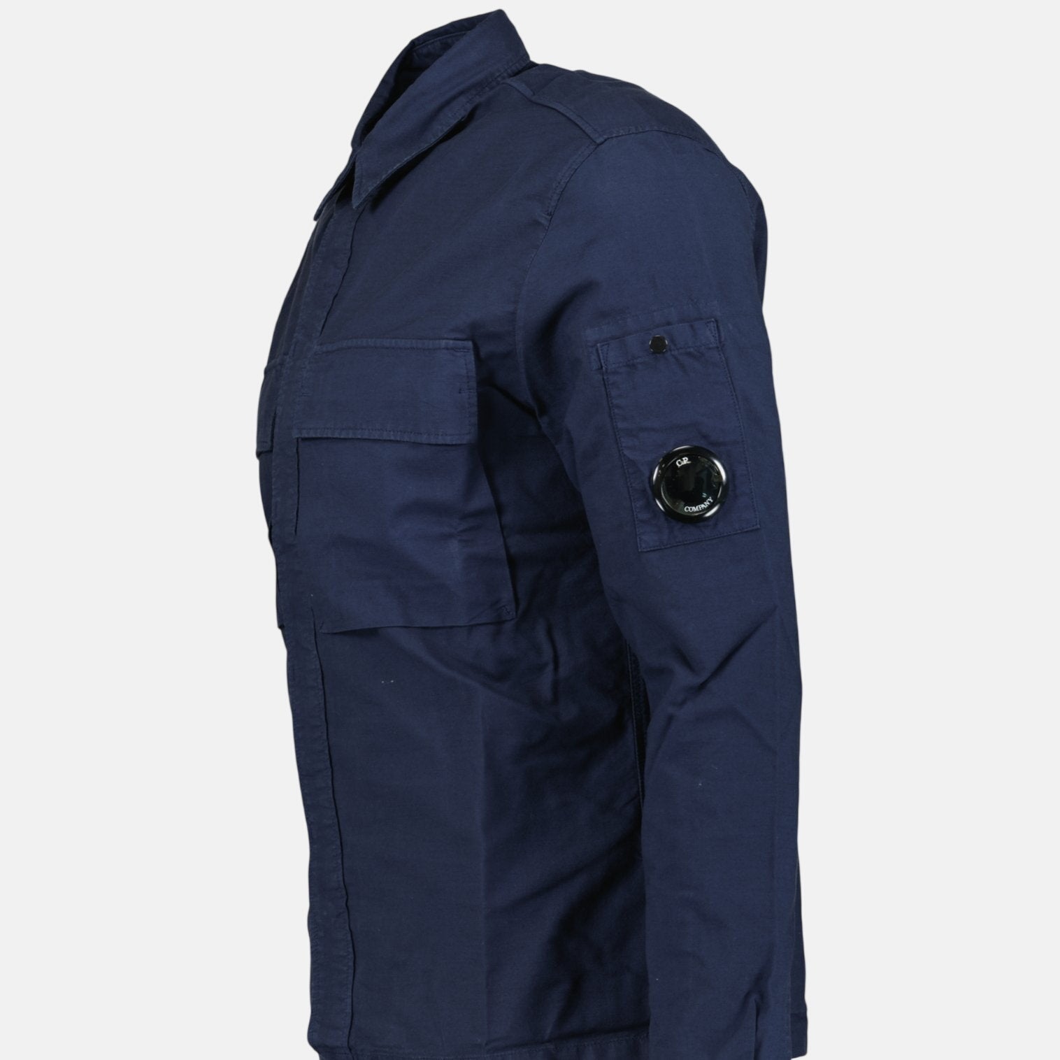 CP Company 'Broken Batavia' Zip Overshirt Navy - northern threads