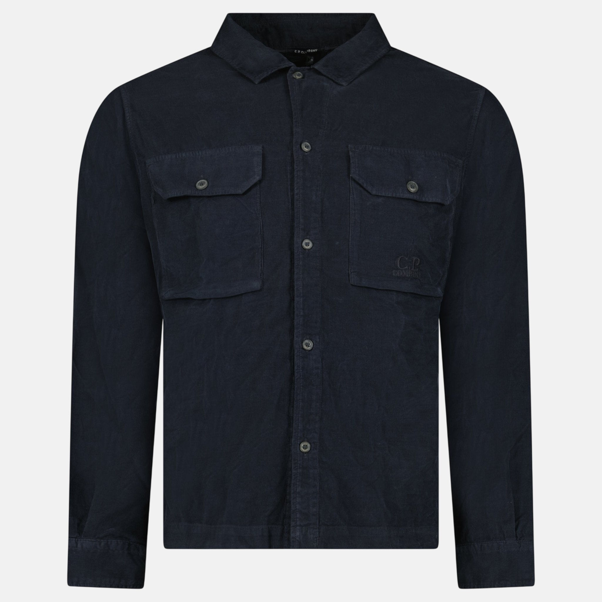 CP Company Corduroy Overshirt Navy - A22 - northern threads uk