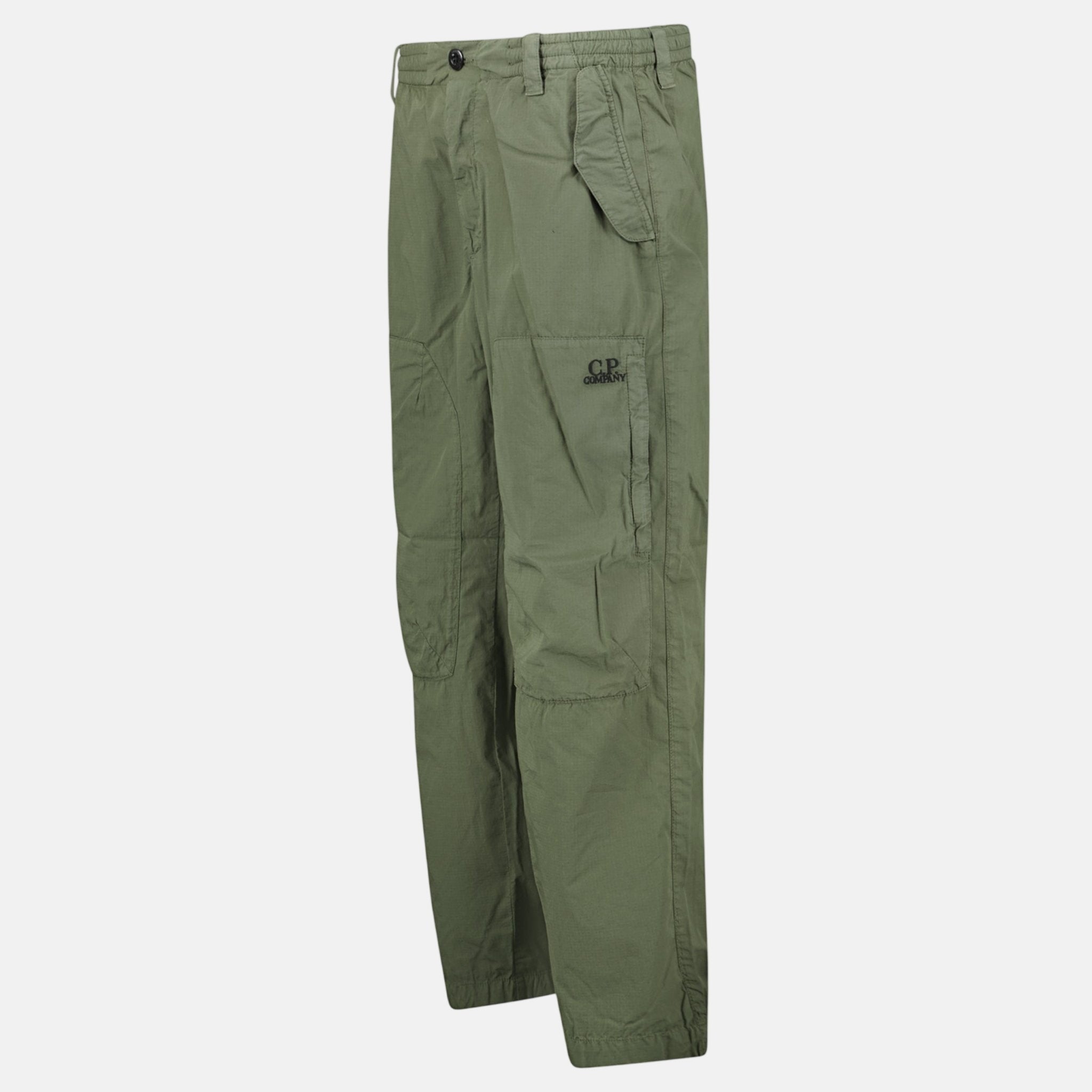 CP Company Cotton Rip Stop Loose Cargo Pants Thyme - northern threads