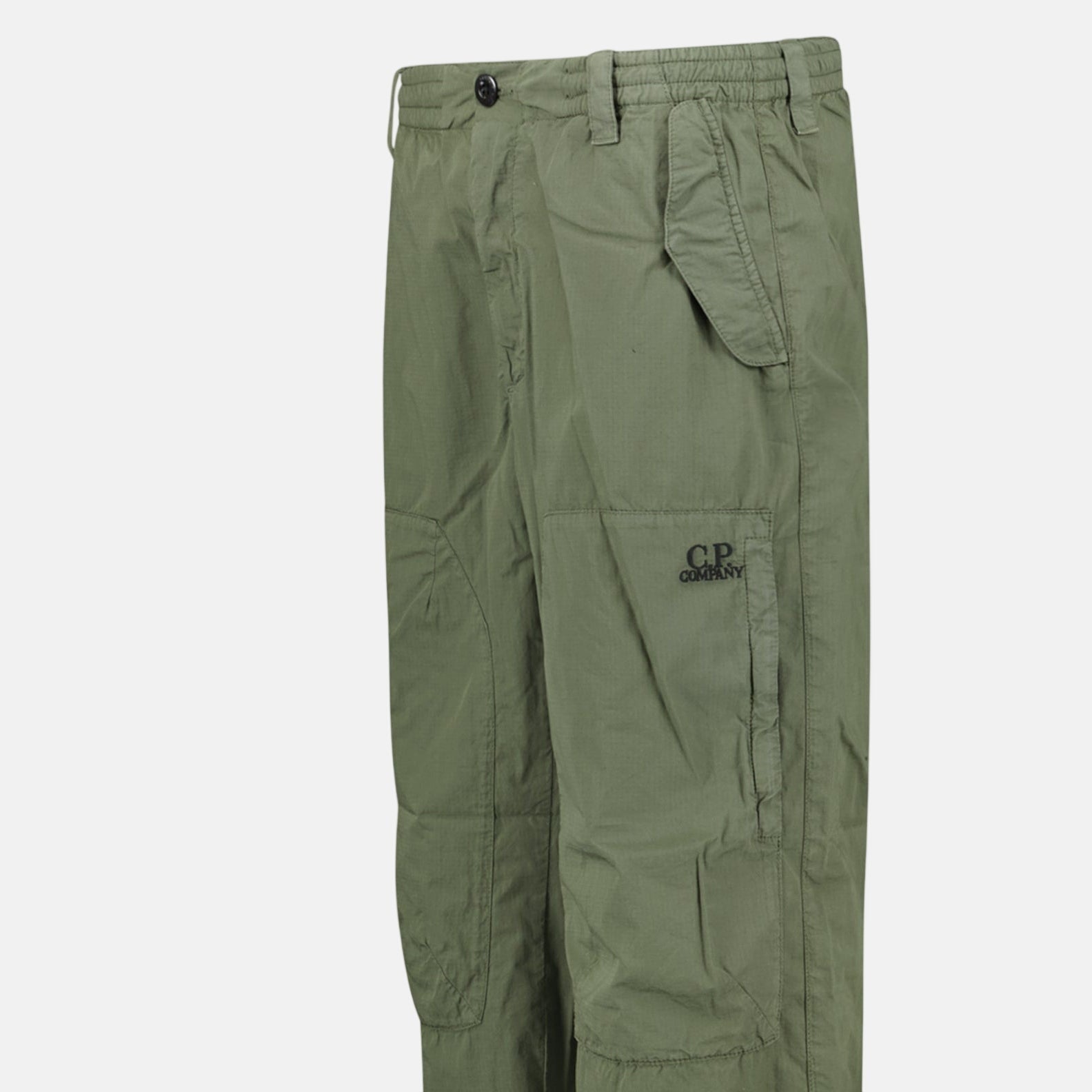CP Company Cotton Rip Stop Loose Cargo Pants Thyme - northern threads
