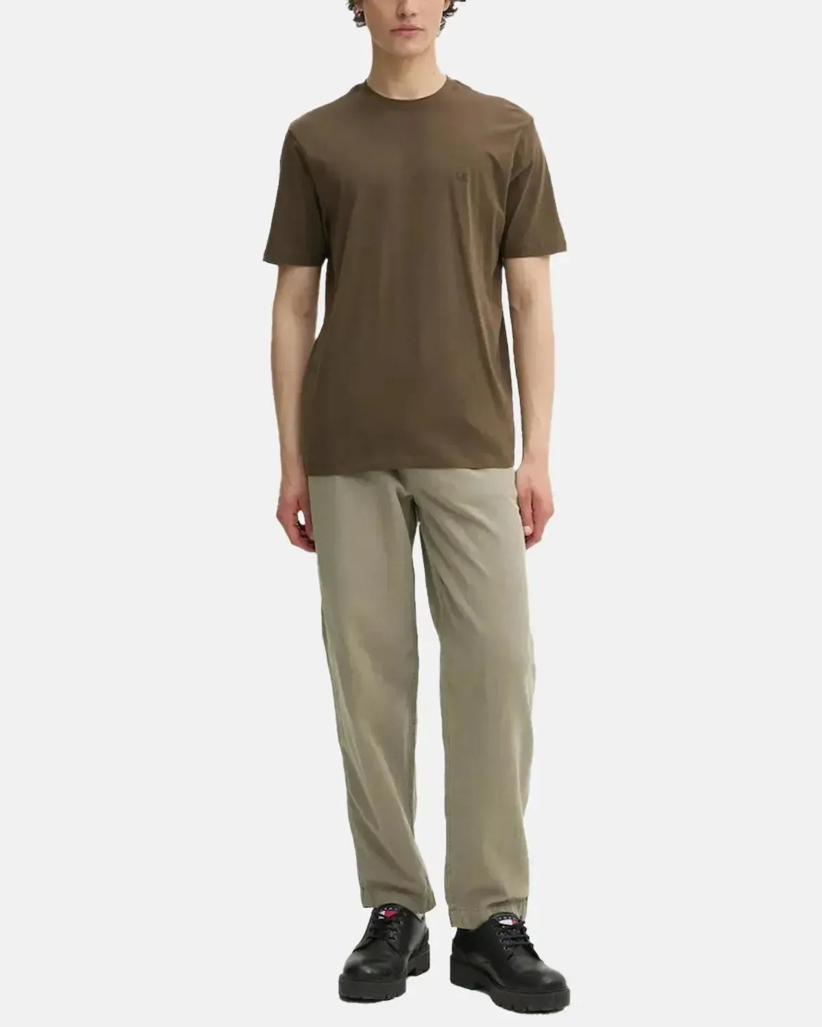 CP COMPANY-CP COMPANY 30/1 JERSEY BACK GOGGLE T-SHIRT IVY GREEN-NORTHERN THREADS DESIGNER MENSWEAR
