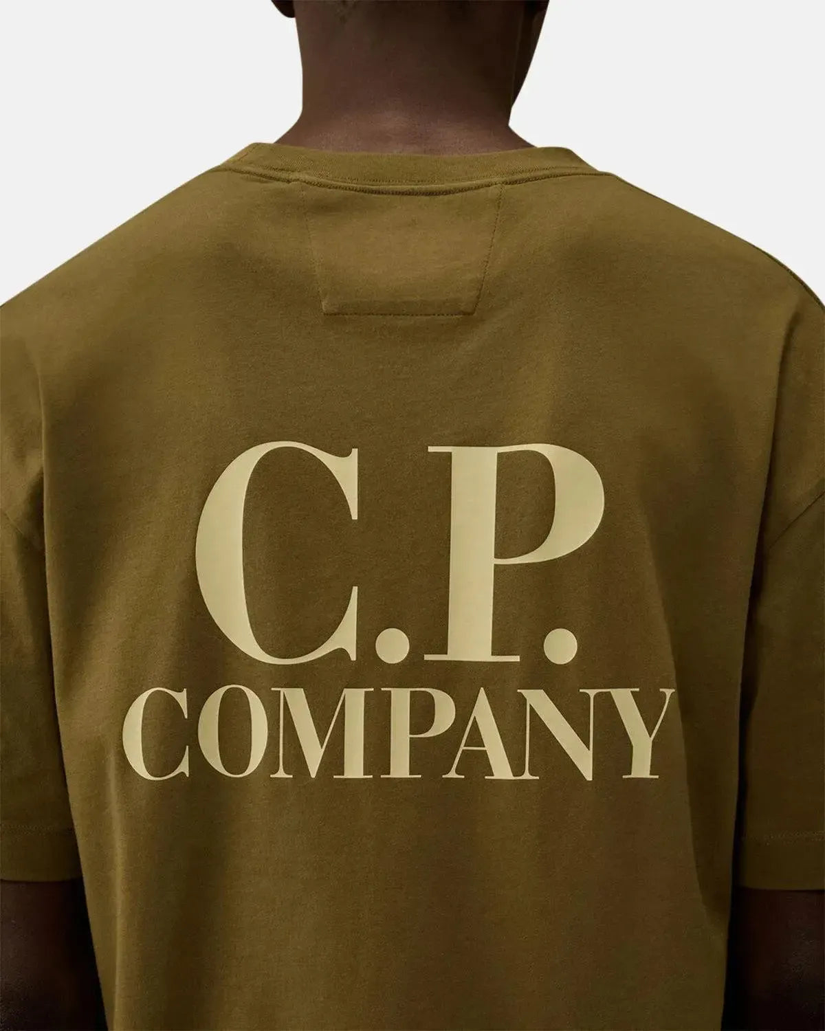 CP COMPANY-CP COMPANY 30/1 JERSEY BACK LOGO T-SHIRT CAPERS-NORTHERN THREADS DESIGNER MENSWEAR