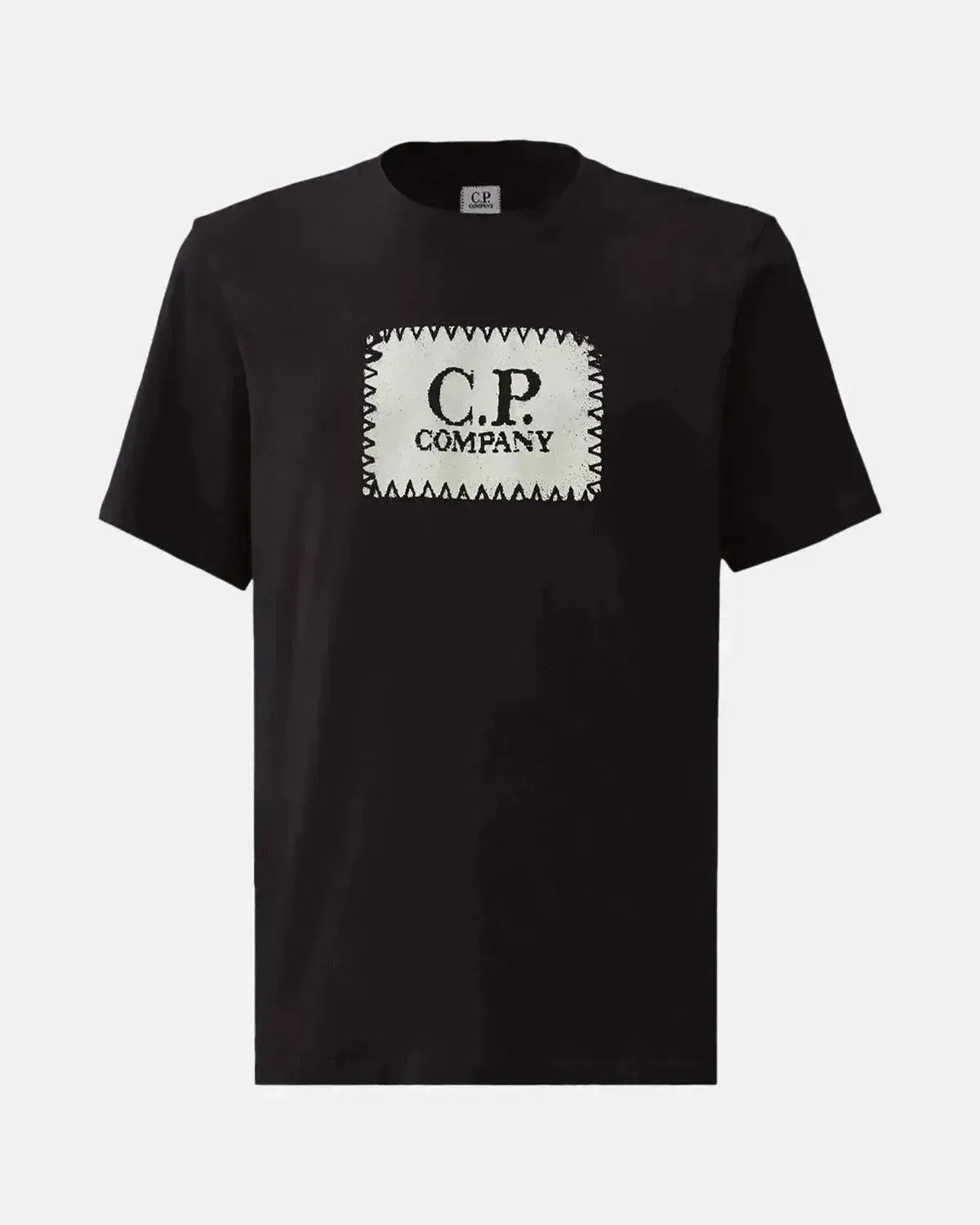 CP COMPANY-CP COMPANY 30/1 JERSEY LABEL LOGO T-SHIRT TOTAL ECLIPSE-NORTHERN THREADS DESIGNER MENSWEAR