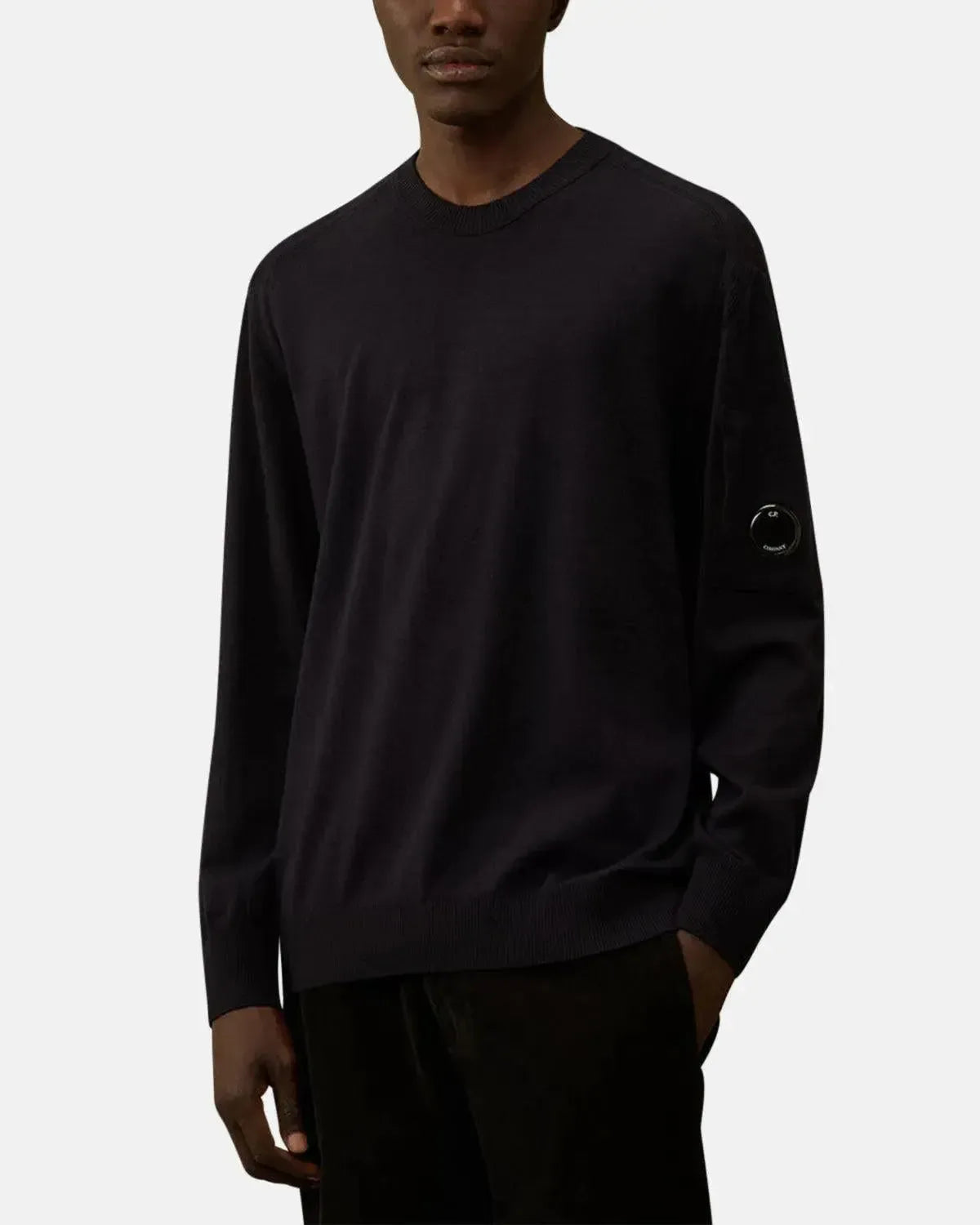 CP COMPANY-CP COMPANY EXTRAFINE MERINO WOOL CREWNECK SWEATER TOTAL ECLIPSE-NORTHERN THREADS DESIGNER MENSWEAR