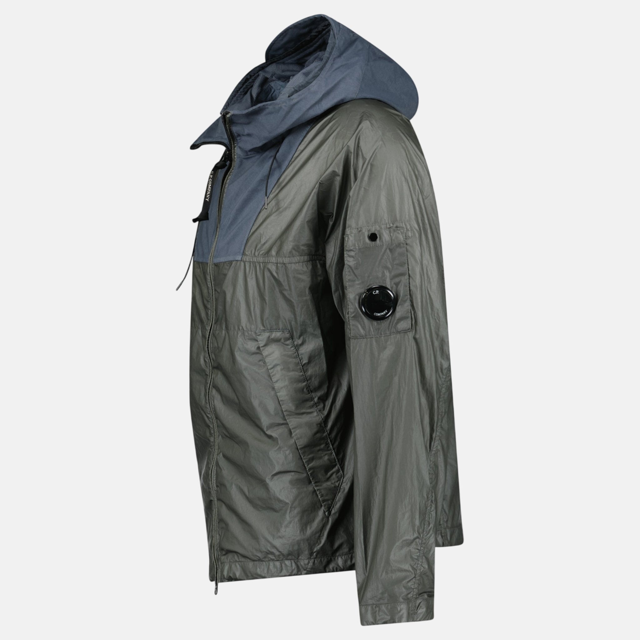 Buy CP Company CS II Mixed Hooded Lens Jacket Smoked Pearl