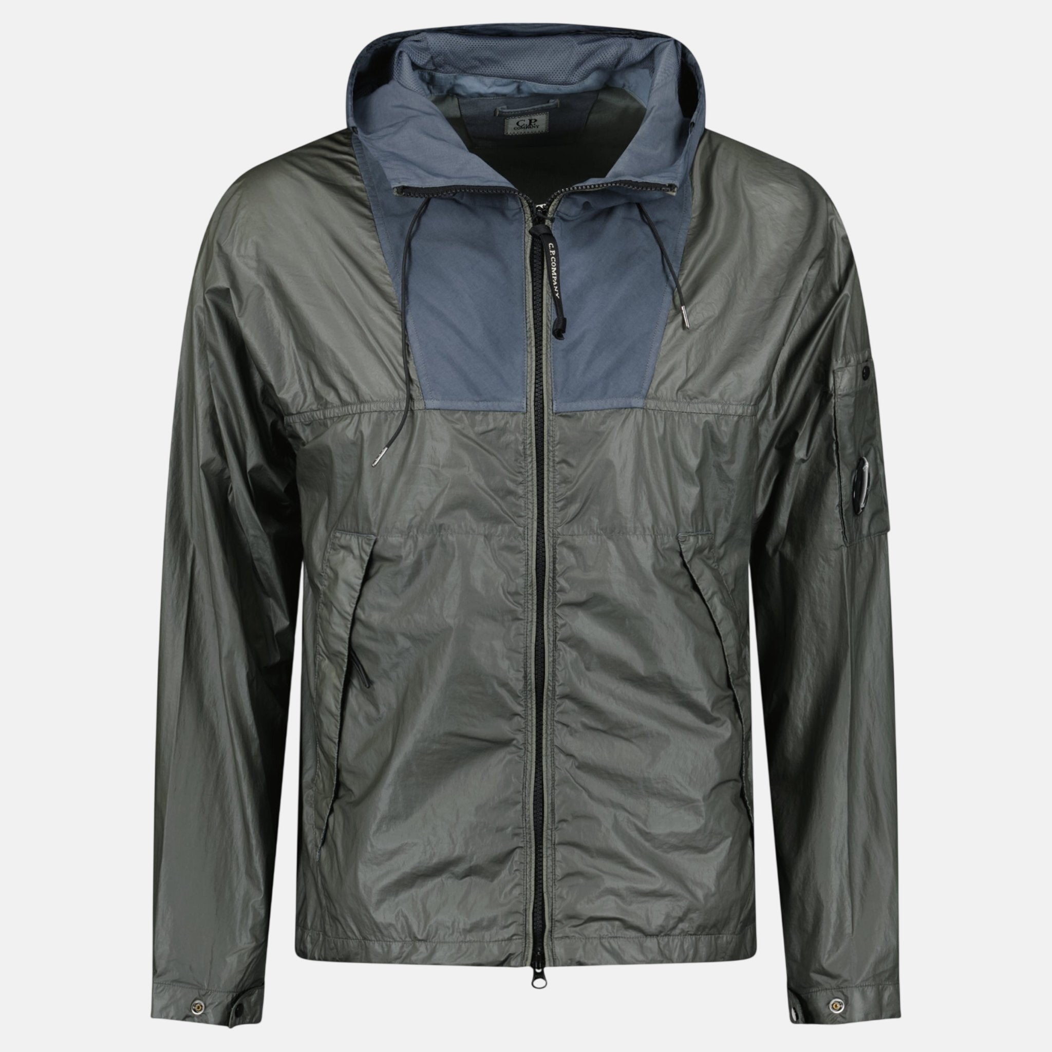 Buy CP Company CS II Mixed Hooded Lens Jacket Smoked Pearl